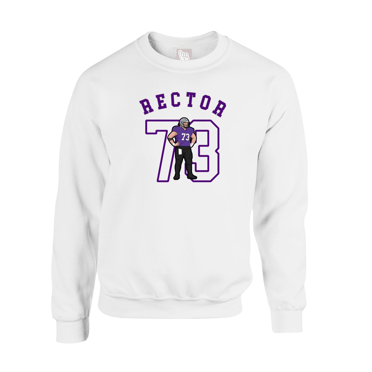 Fleece Crew — Shirsey Arch in White