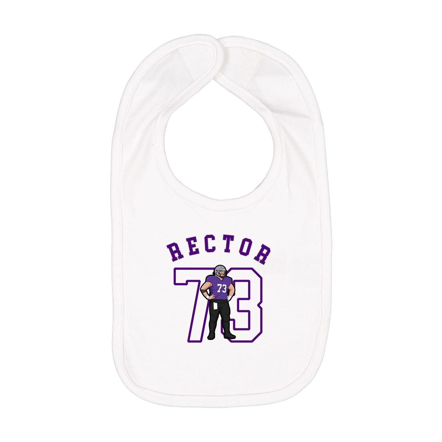 Infant Bib — Shirsey Arch in White