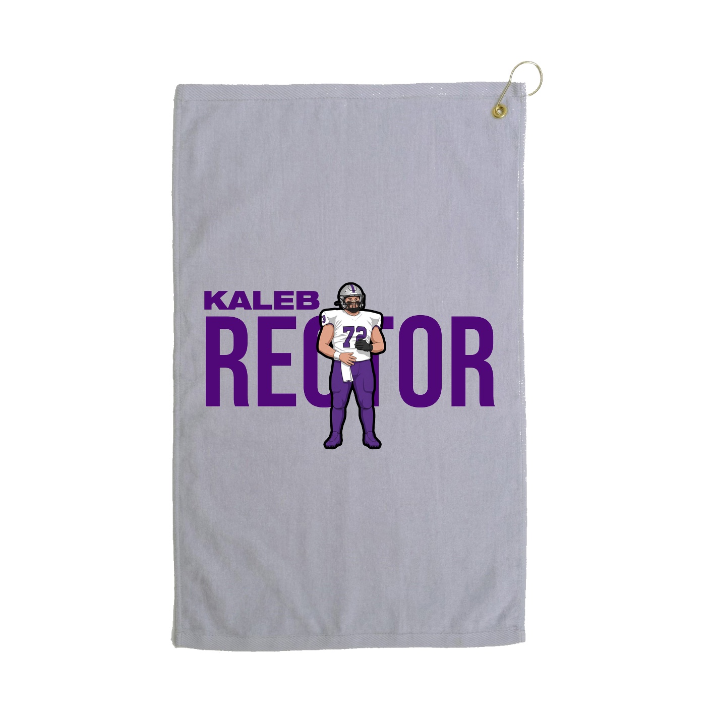 Golf Towel — Player Name in Grey