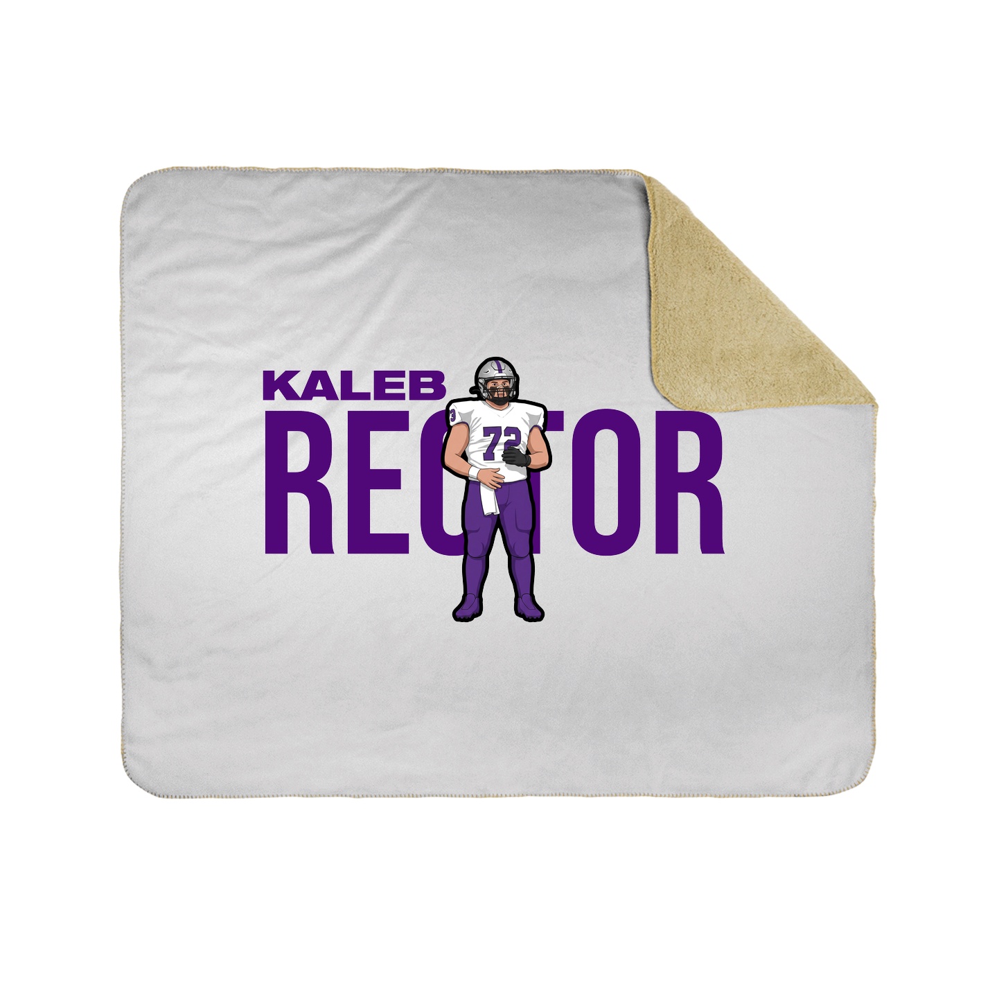 Throw Blanket — Player Name in White