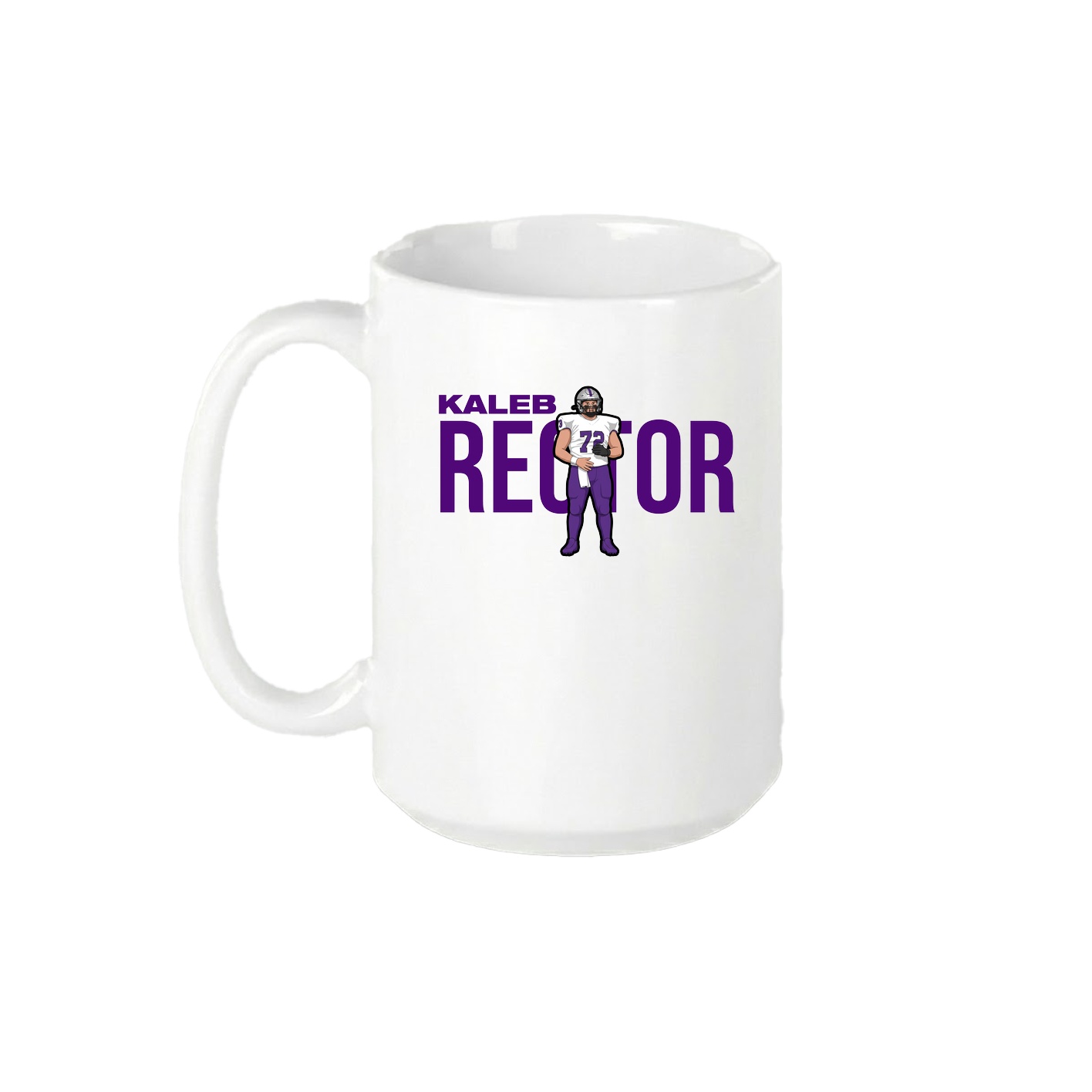 15oz Coffee Mug — Player Name in White