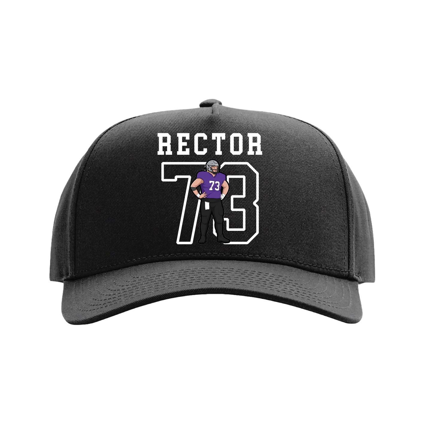 Full Fabric Five-Panel Champ Cap — Shirsey in Black