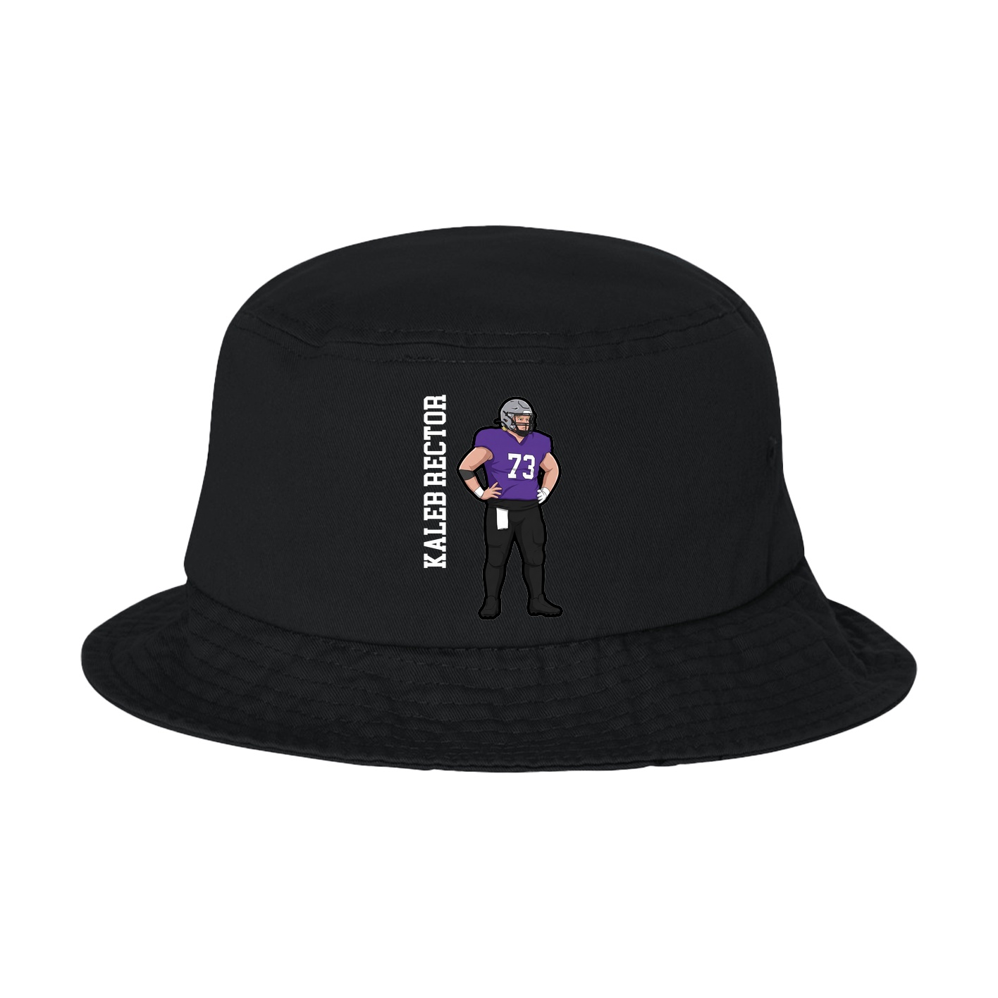 Bucket Cap — Name Vertical in Black