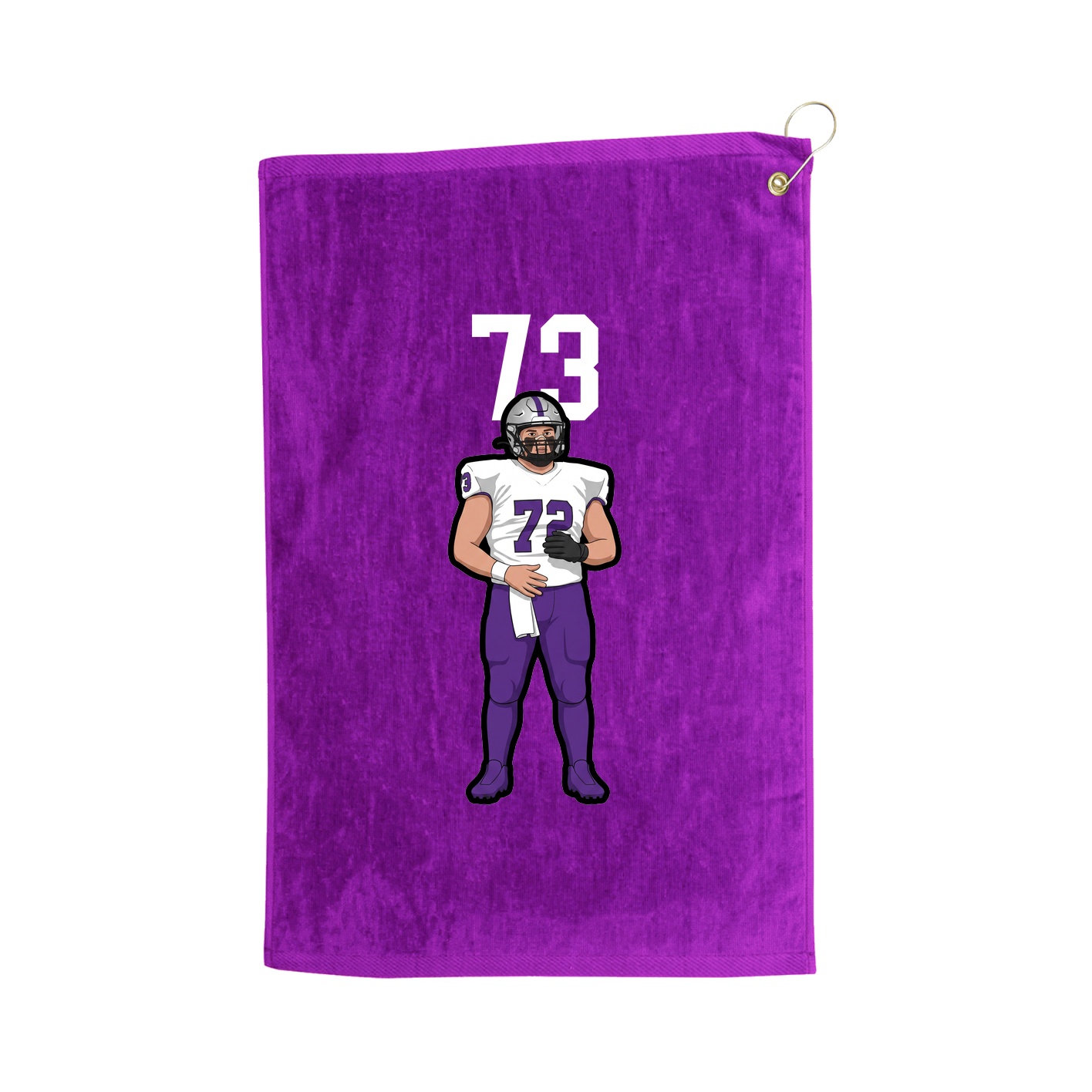 Golf Towel — Number Top in Purple