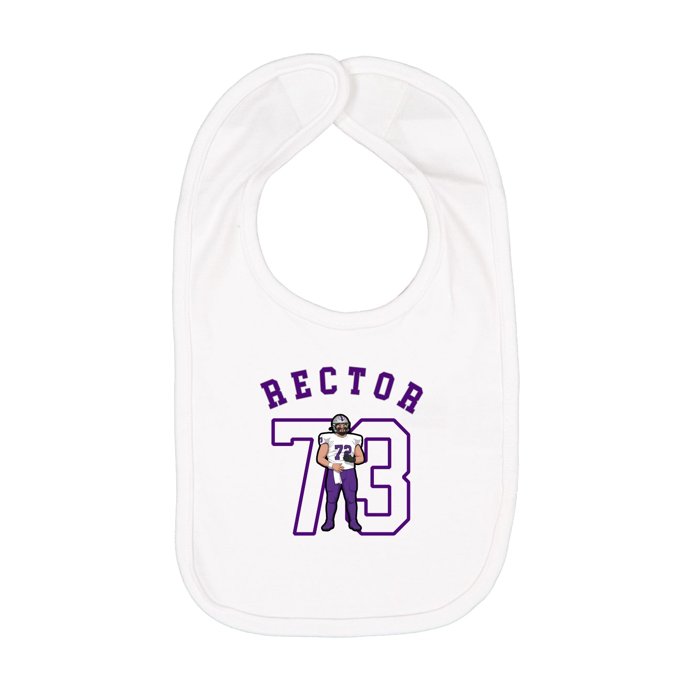 Infant Bib — Shirsey Arch in White