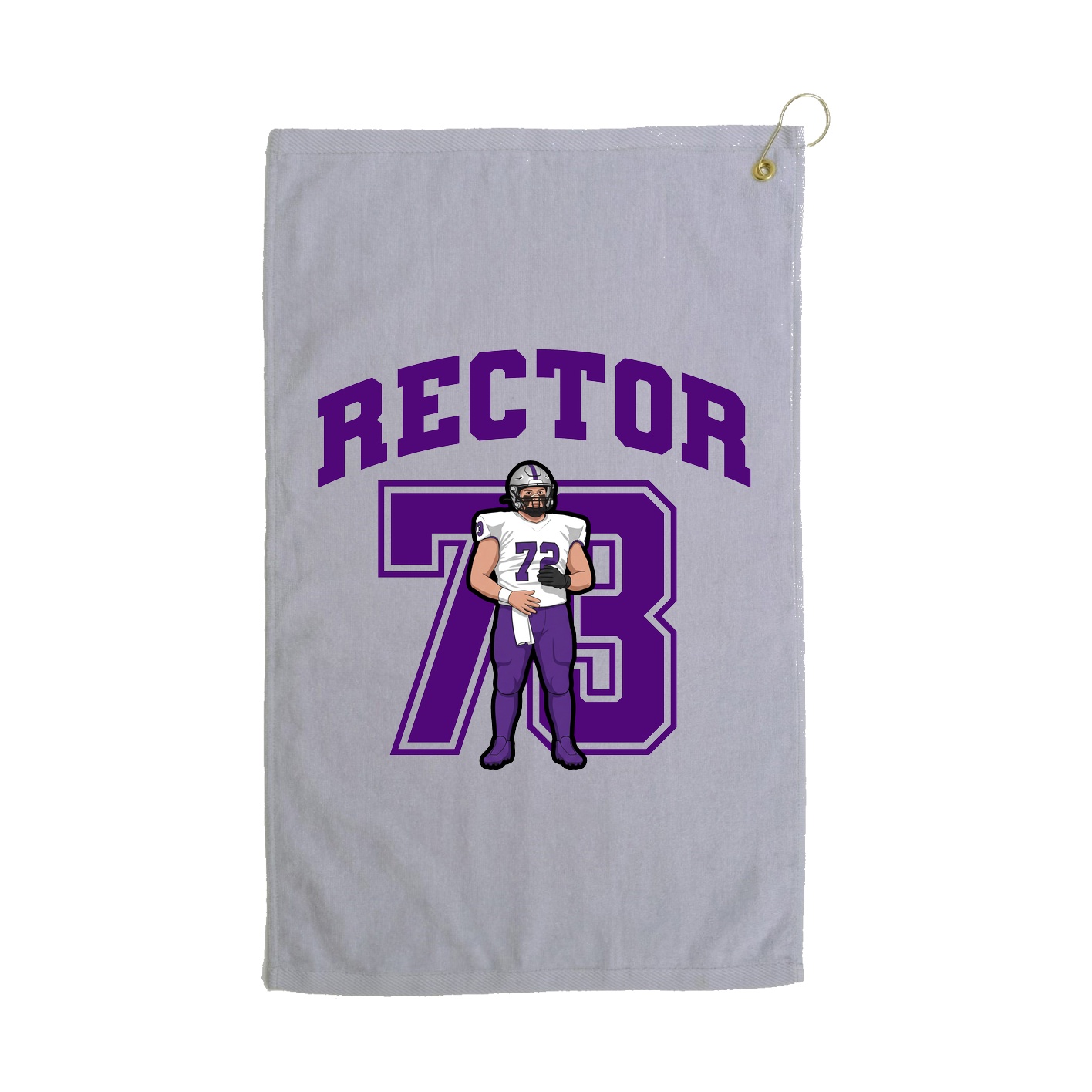 Golf Towel — Number in Grey