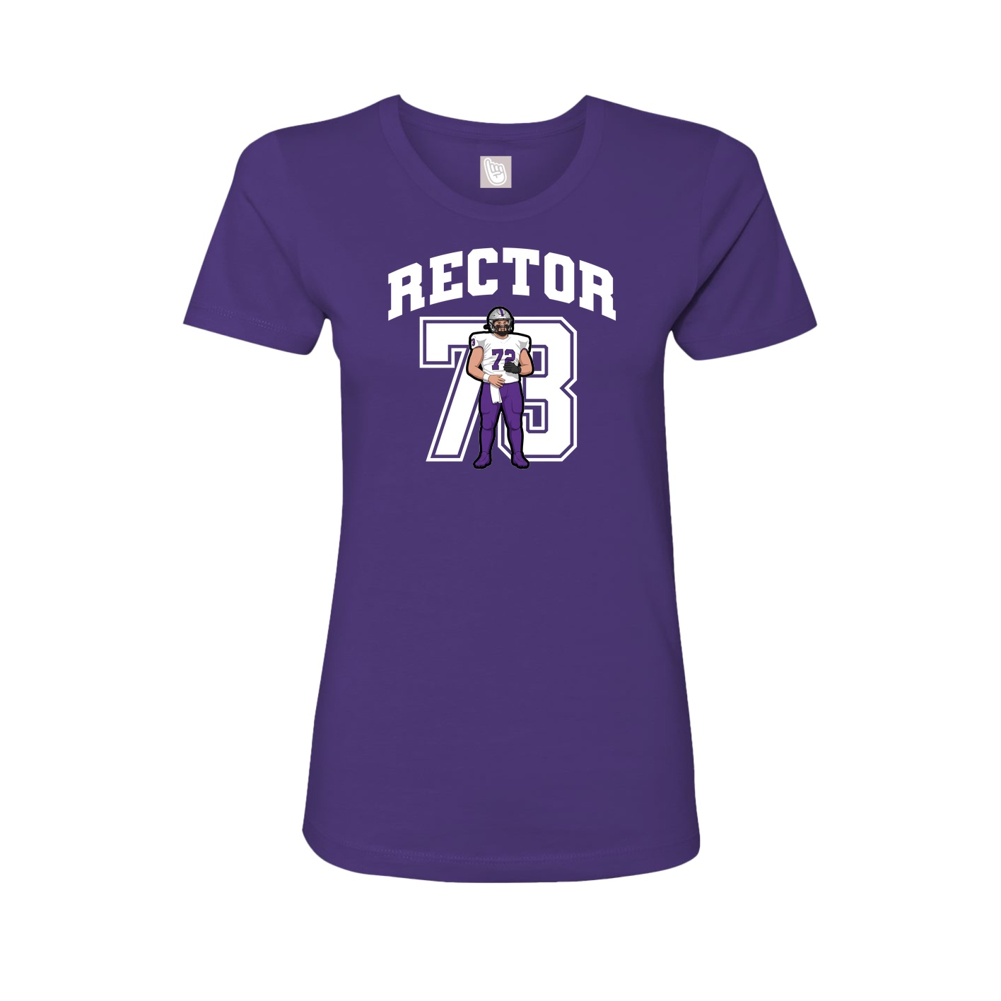 Fitted Women's Tee — Number in Purple