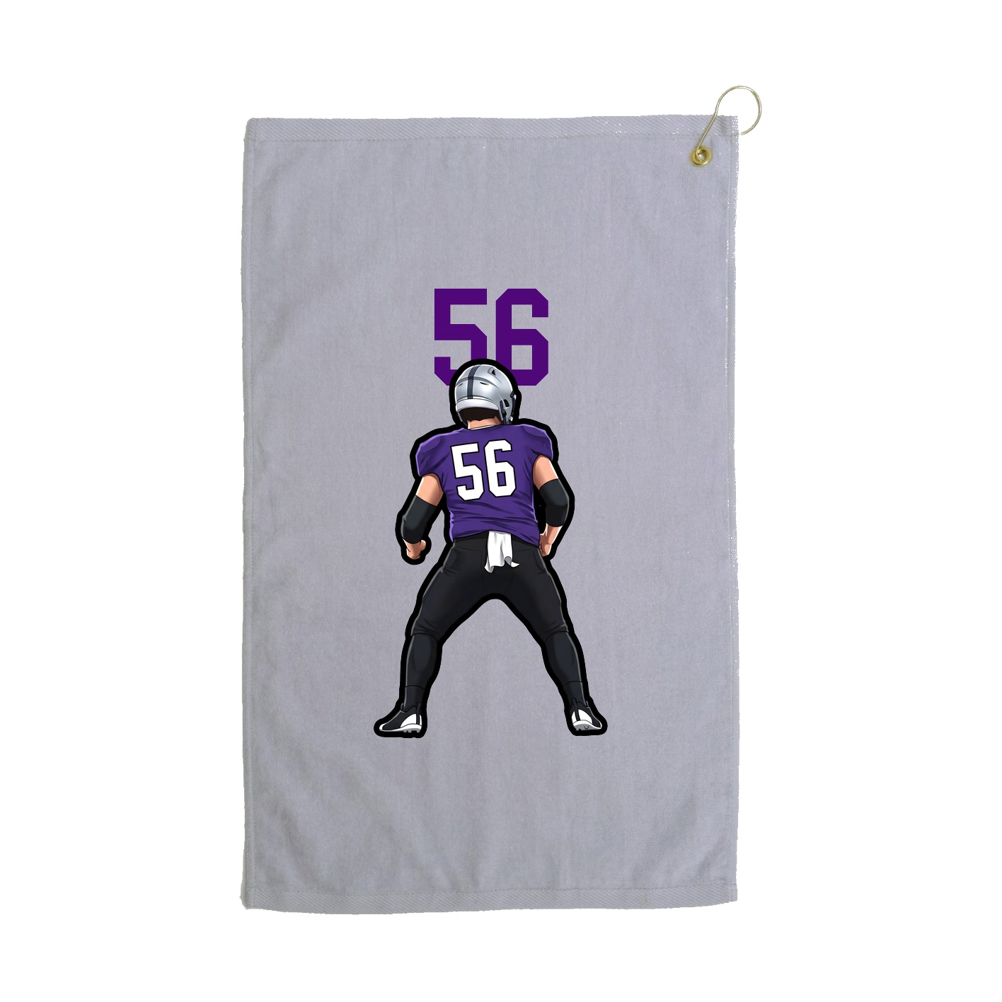 Golf Towel — Number Top in Grey