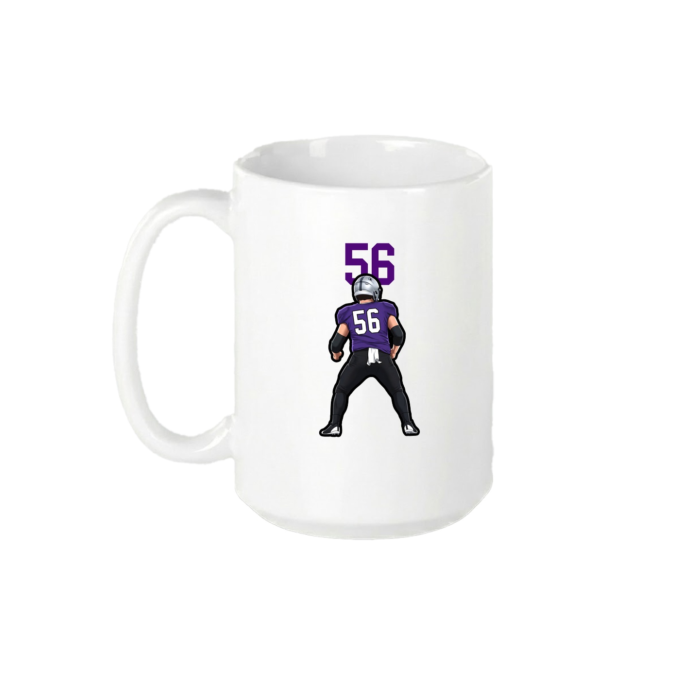 15oz Coffee Mug — Number Top in White