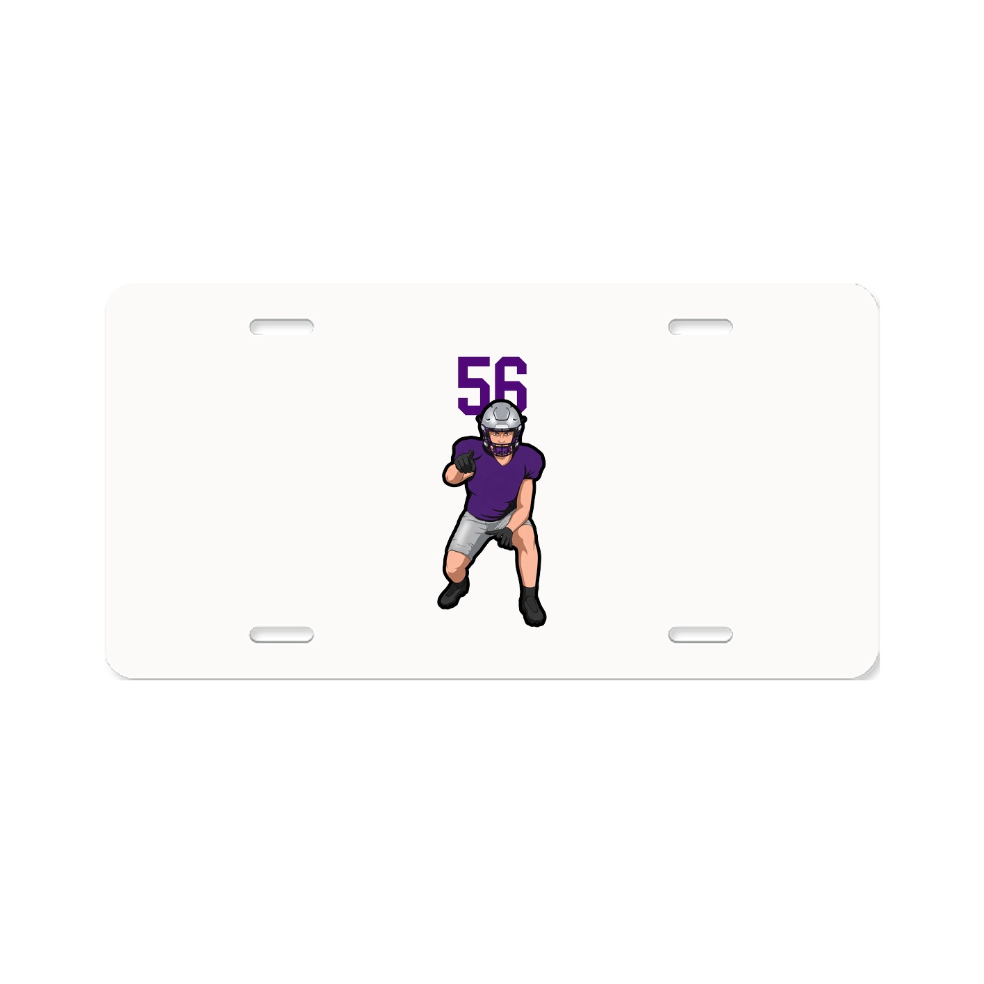License Plate — Number Top in Classic