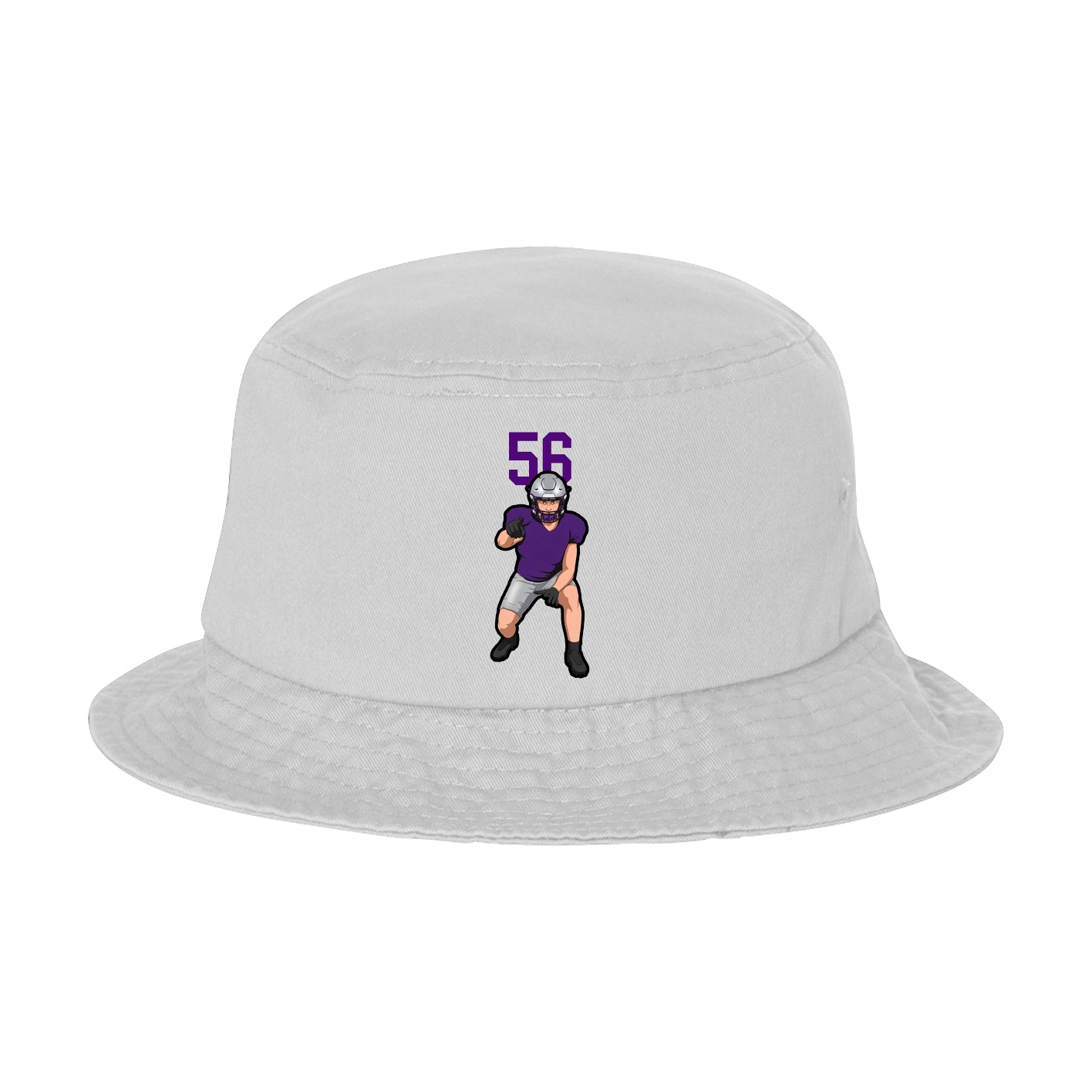 Bucket Cap — Number Top in White