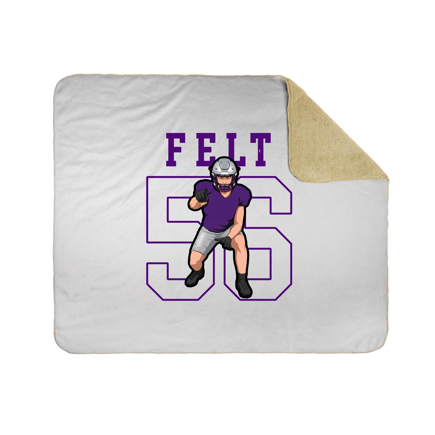 50x60 Sherpa Lined Throw Blanket