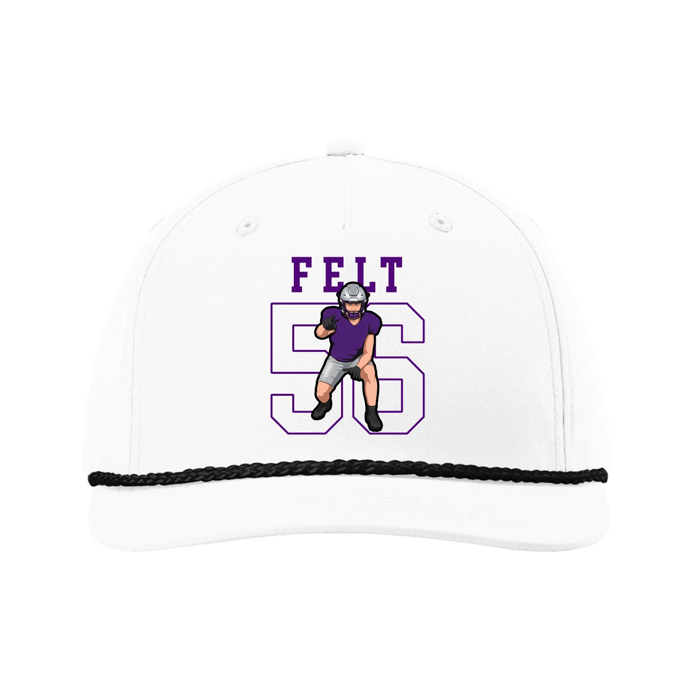 Five-Panel Classic Rope Cap — Shirsey in White