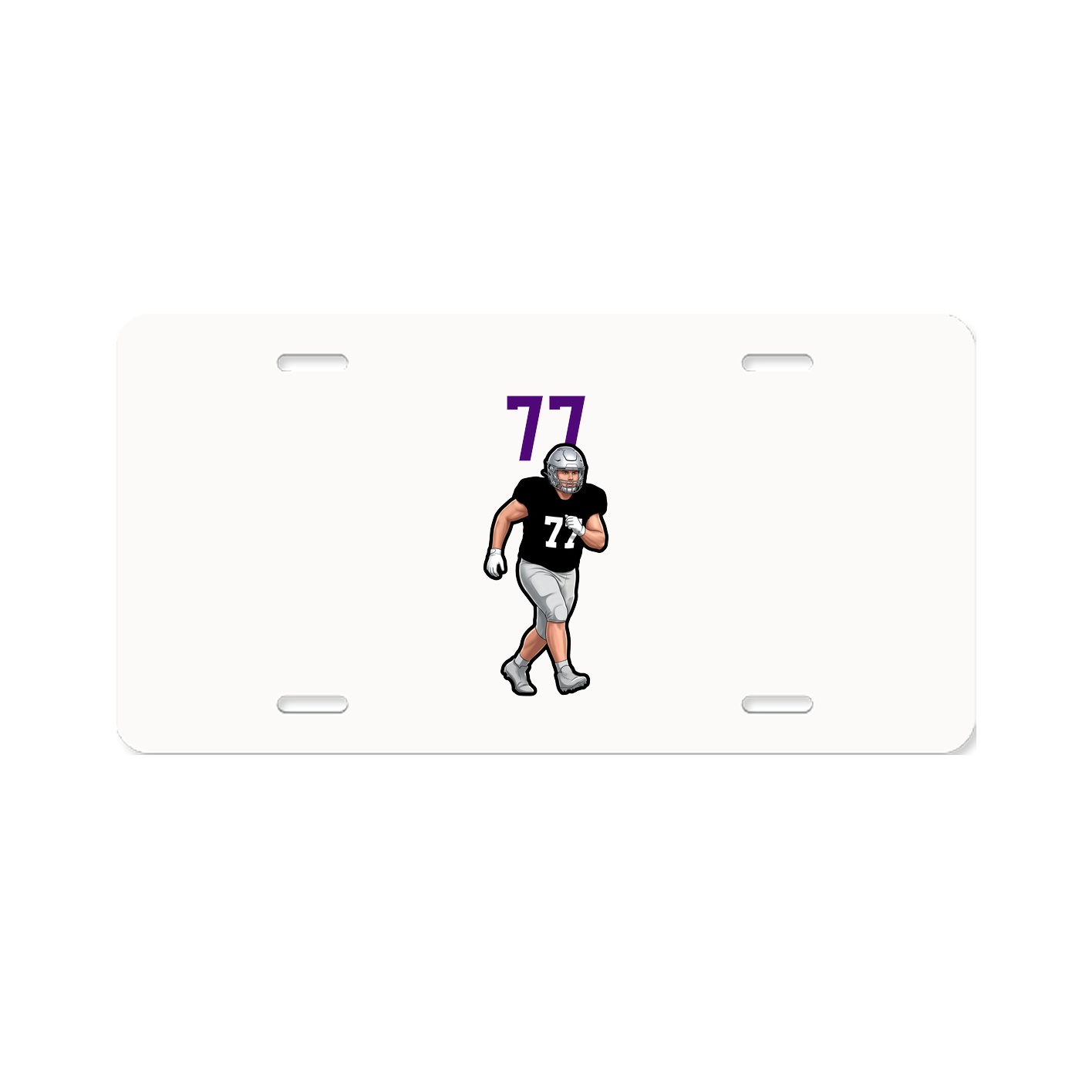 License Plate — Number Top in Classic