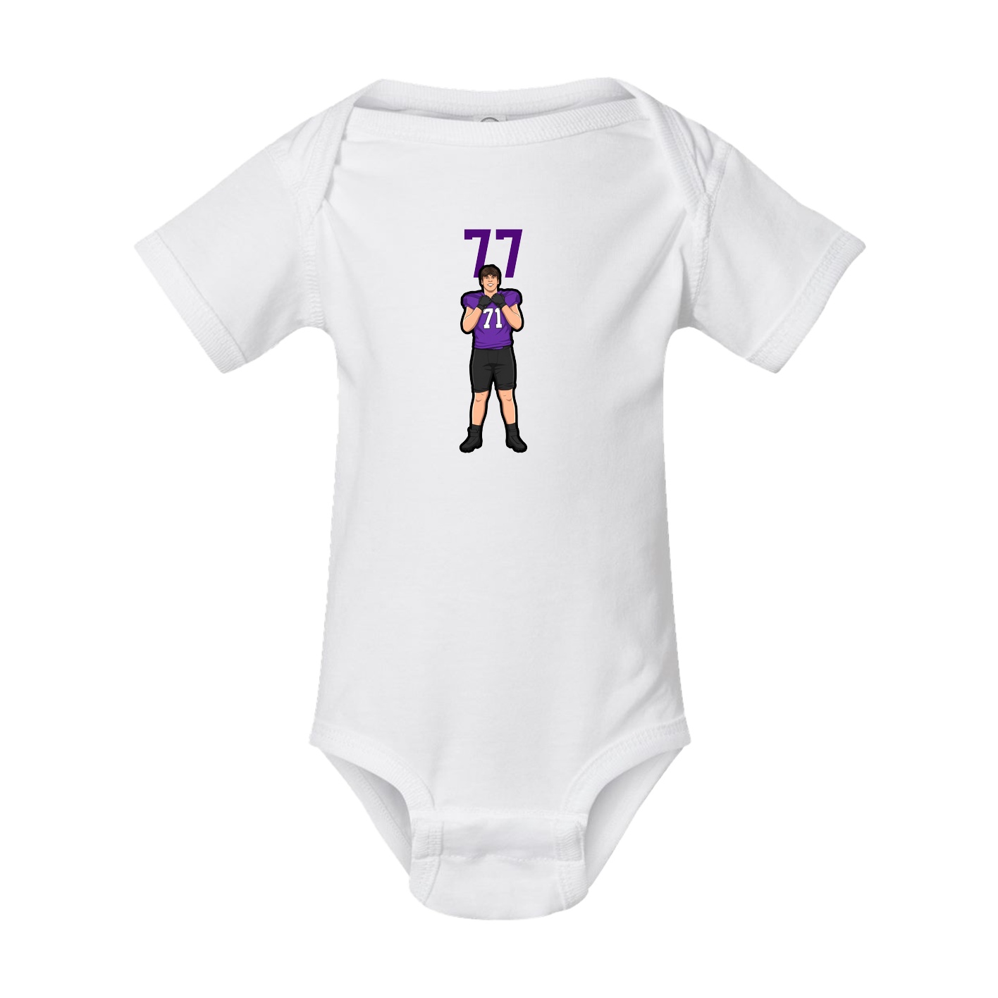 Baby Onesie — Number Top in White