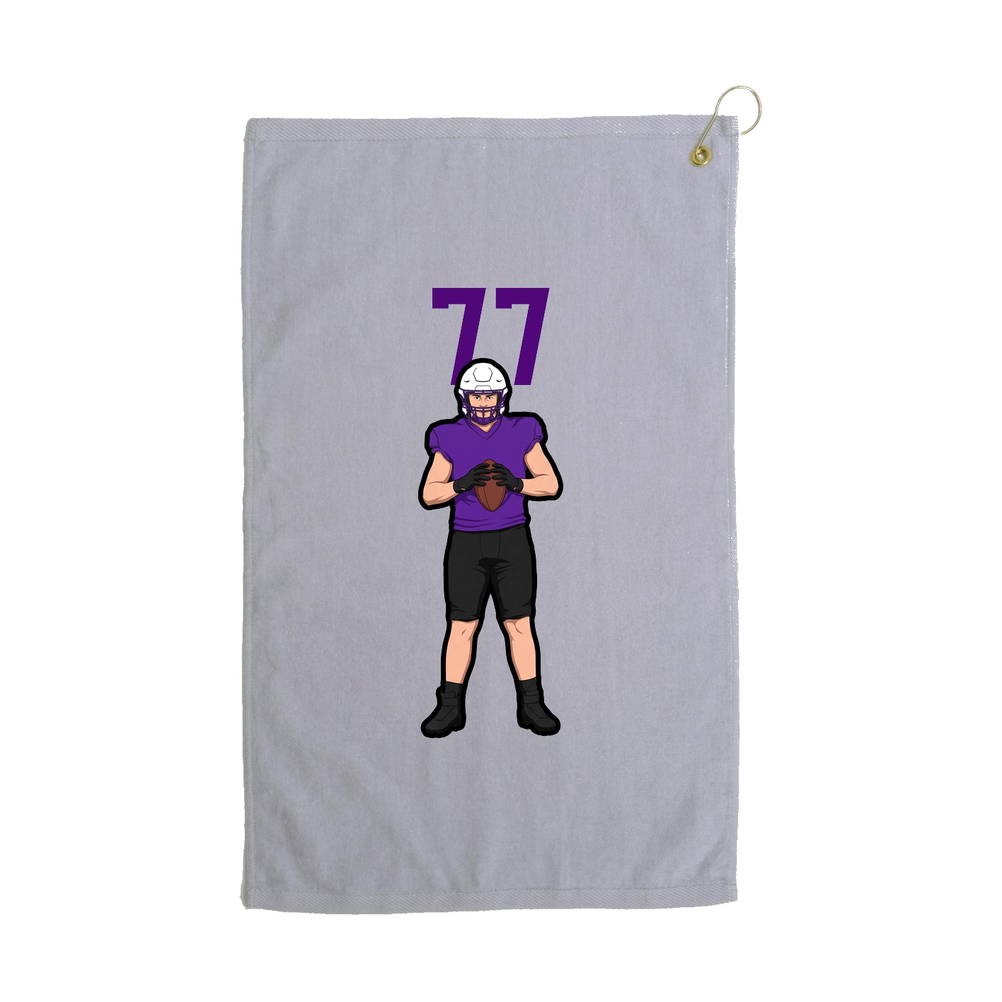 Golf Towel — Number Top in Grey