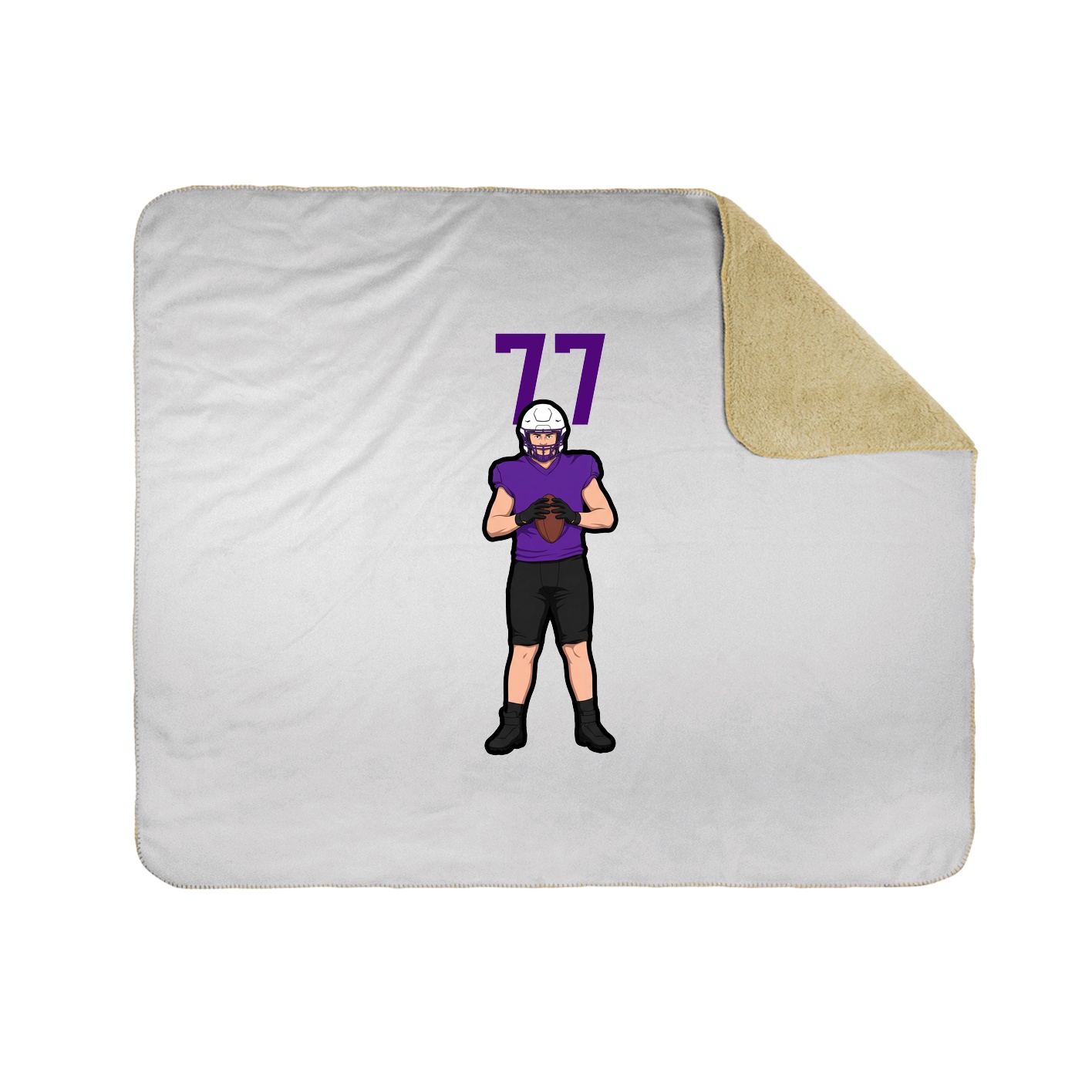 Throw Blanket — Number Top in White