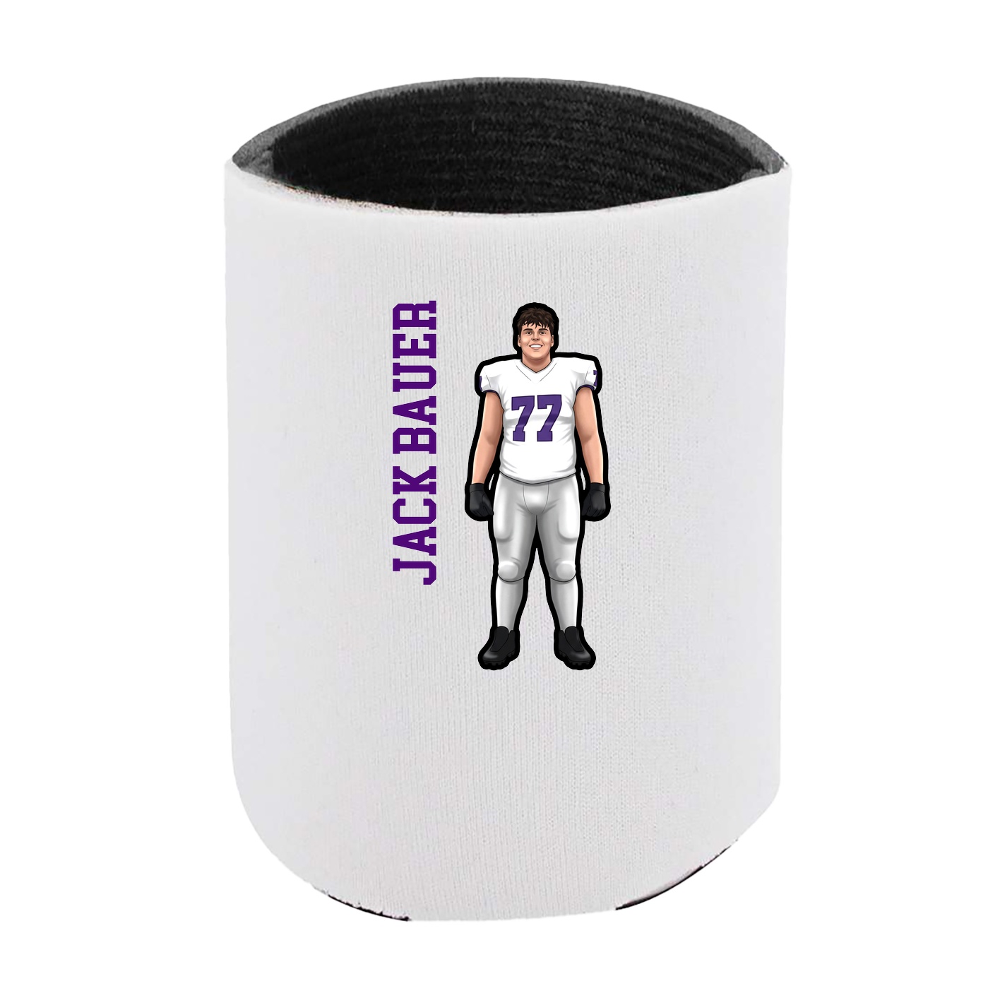 Can Holder — Name Vertical in White