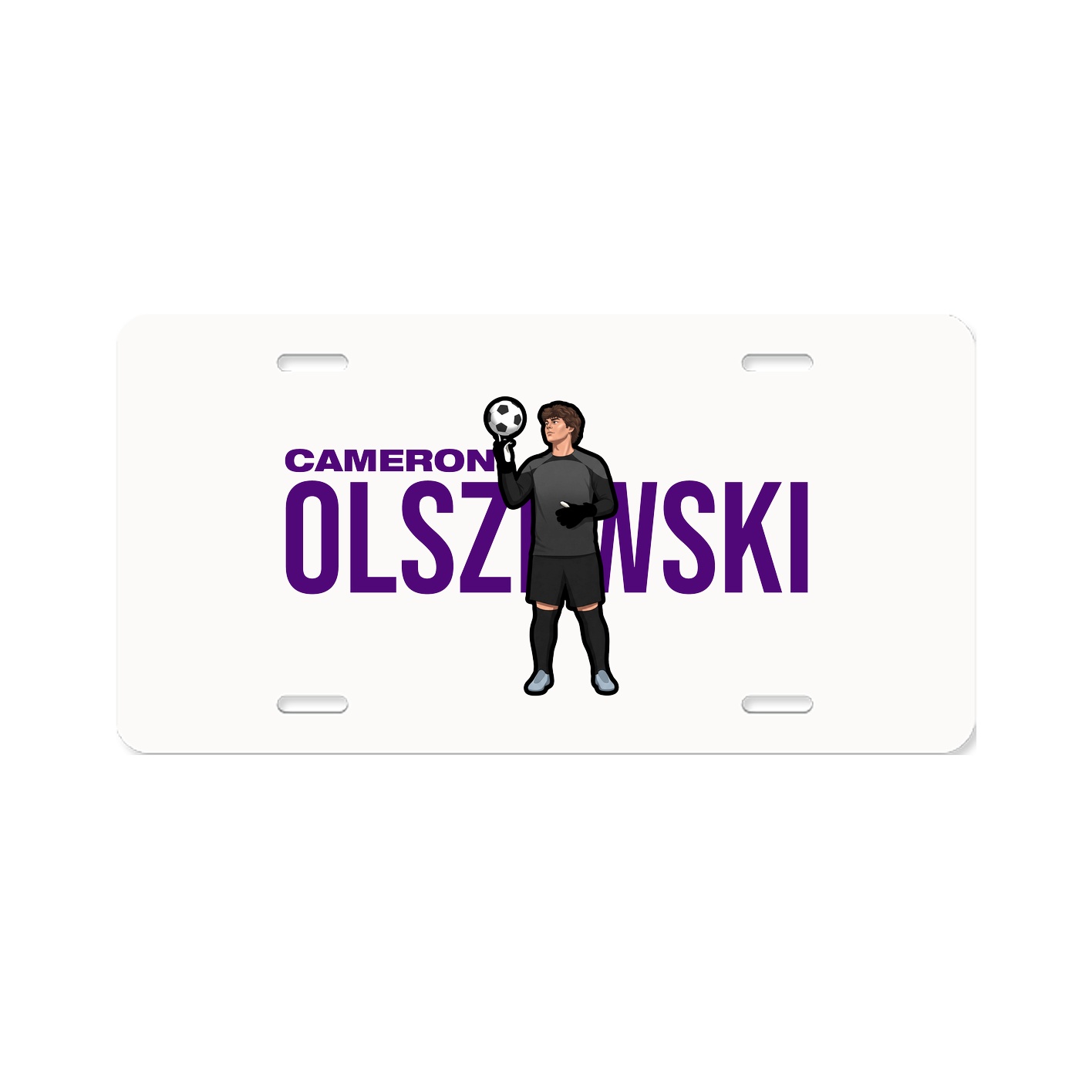 License Plate — Player Name in Classic