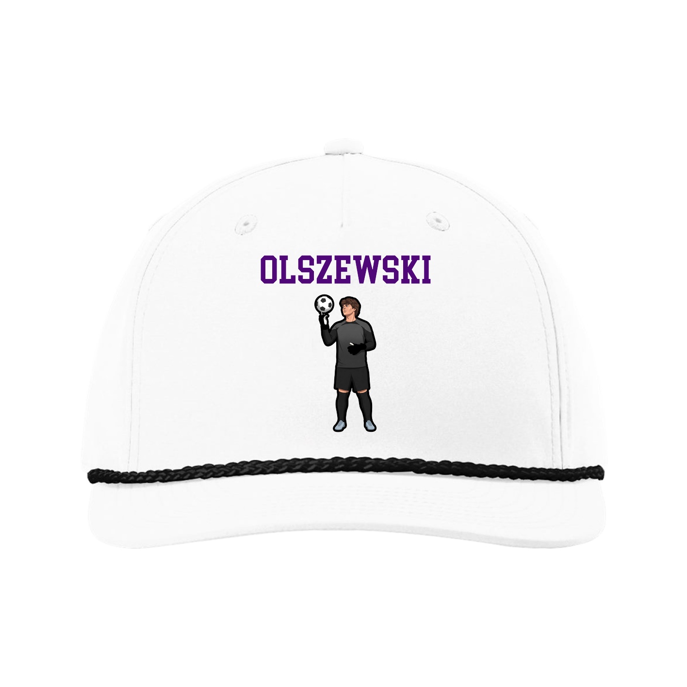 Five-Panel Classic Rope Cap — Shirsey in White