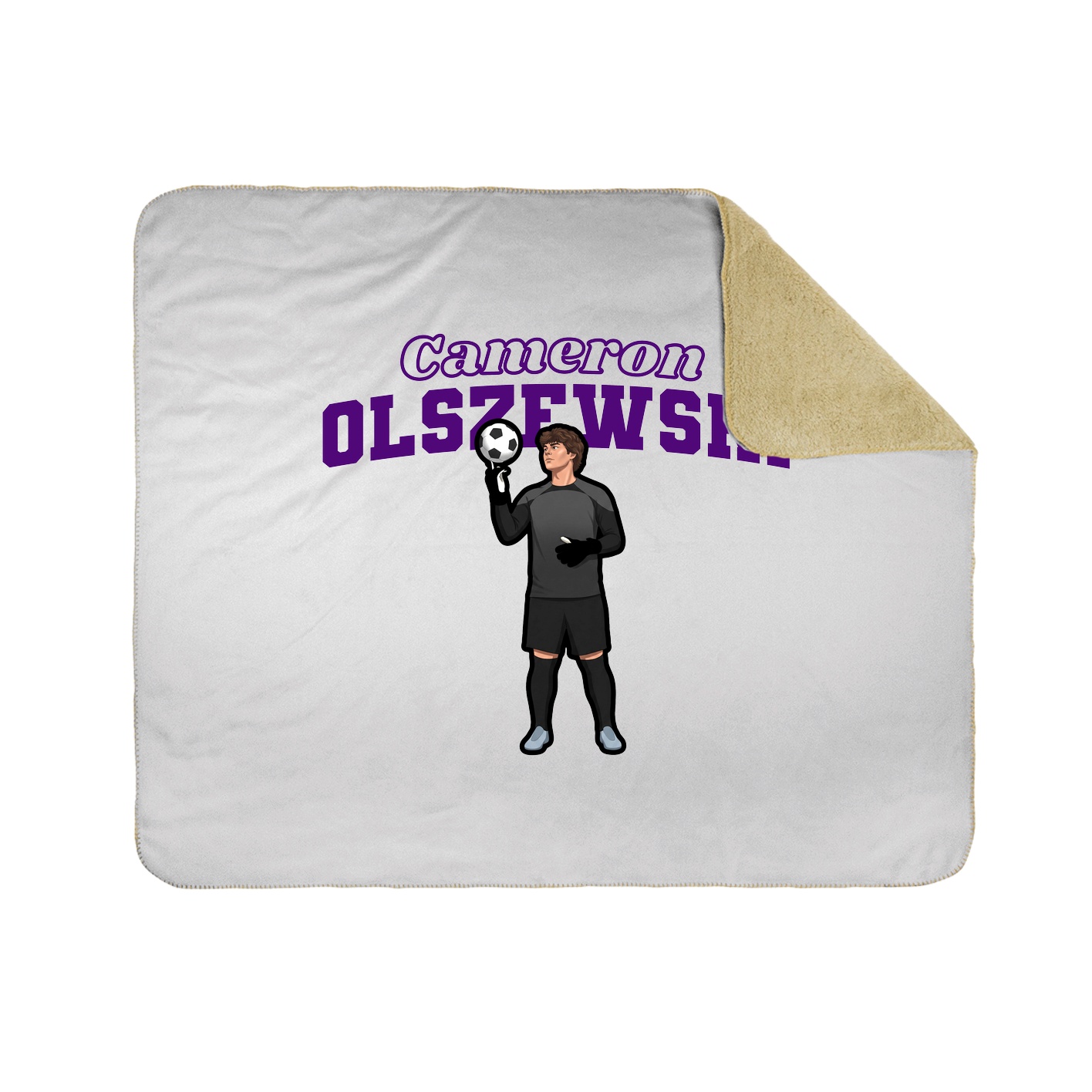 Throw Blanket — Name Arch in White