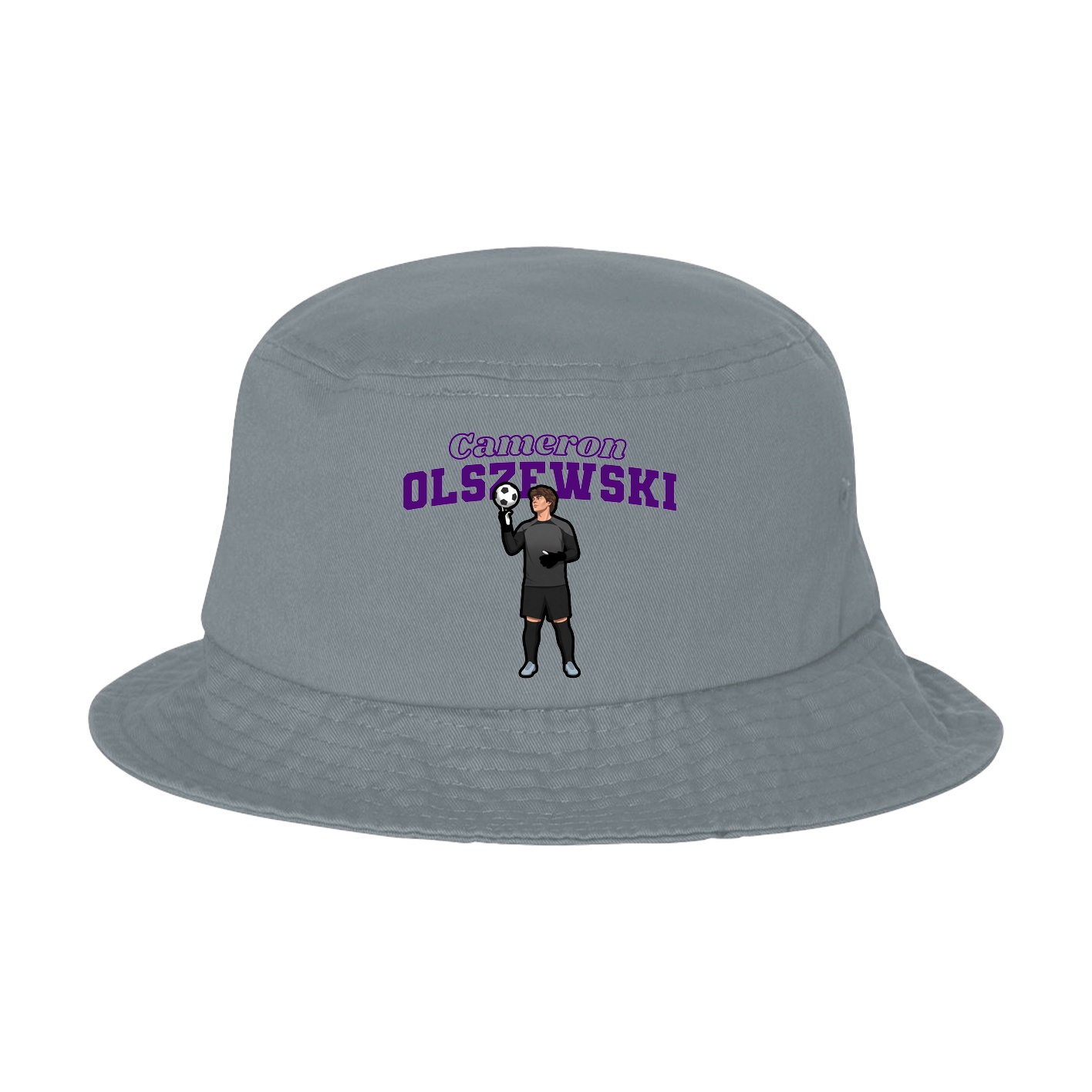 Bucket Cap — Name Arch in Grey