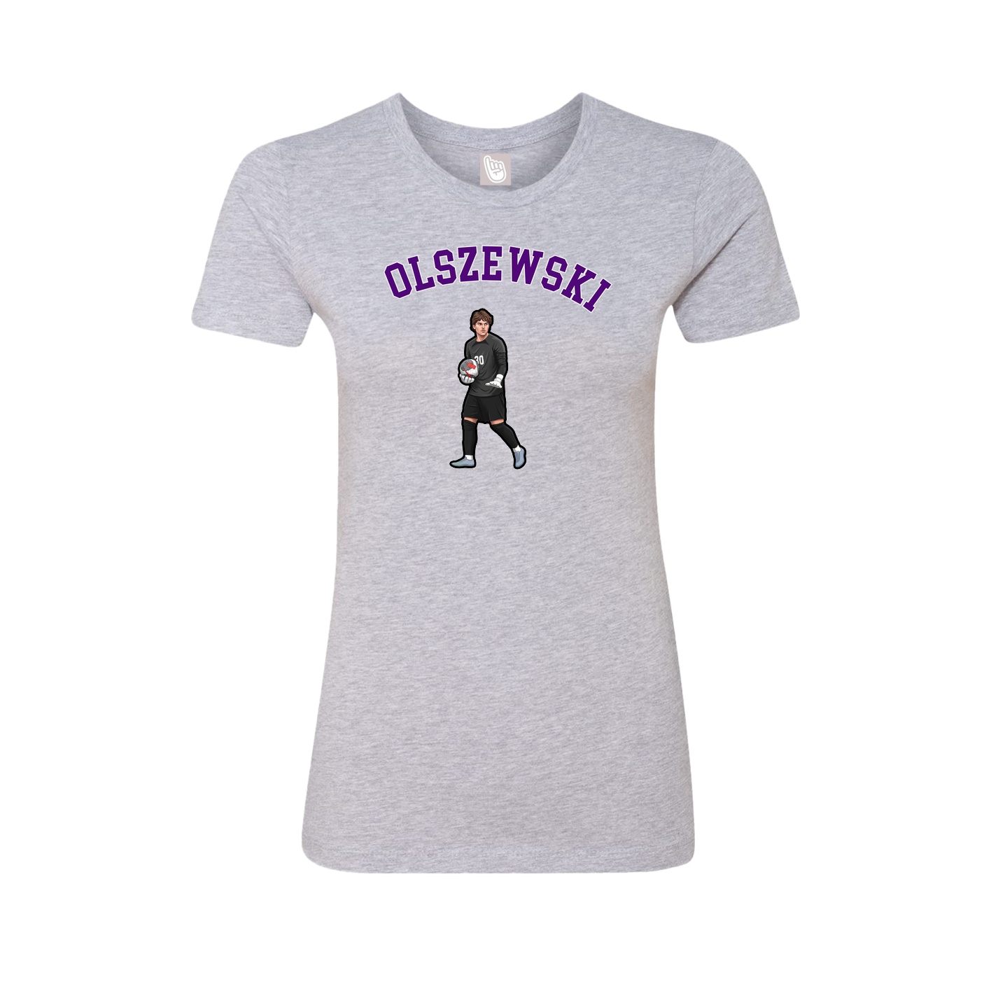 Fitted Women's Tee — Shirsey Arch in Grey