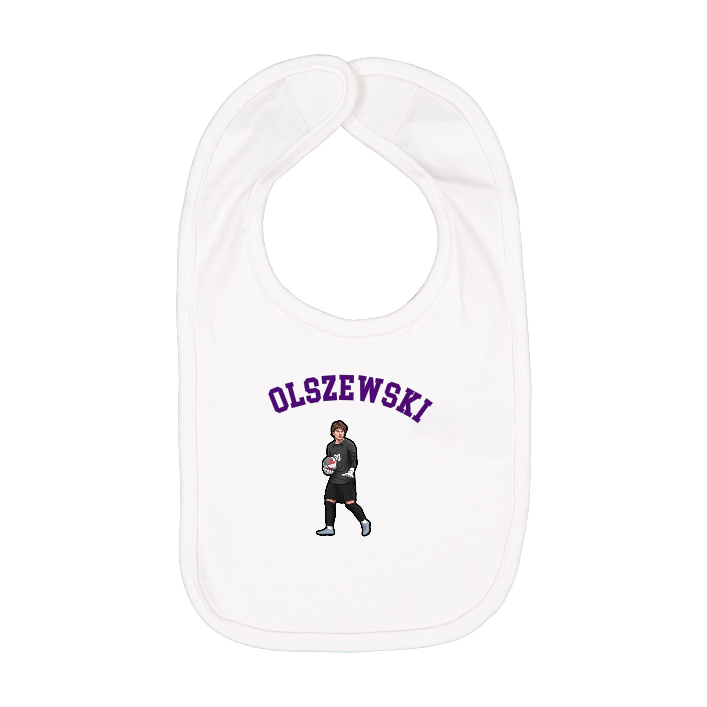 Infant Bib — Shirsey Arch in White