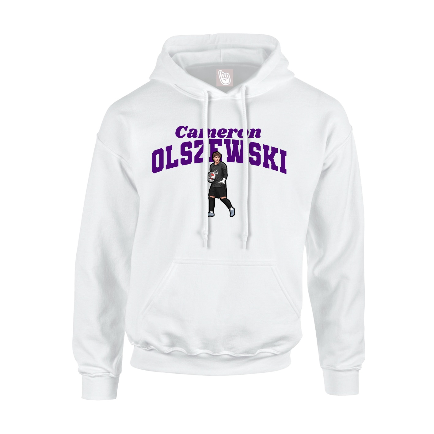 Hoodie — Signature Arch in White