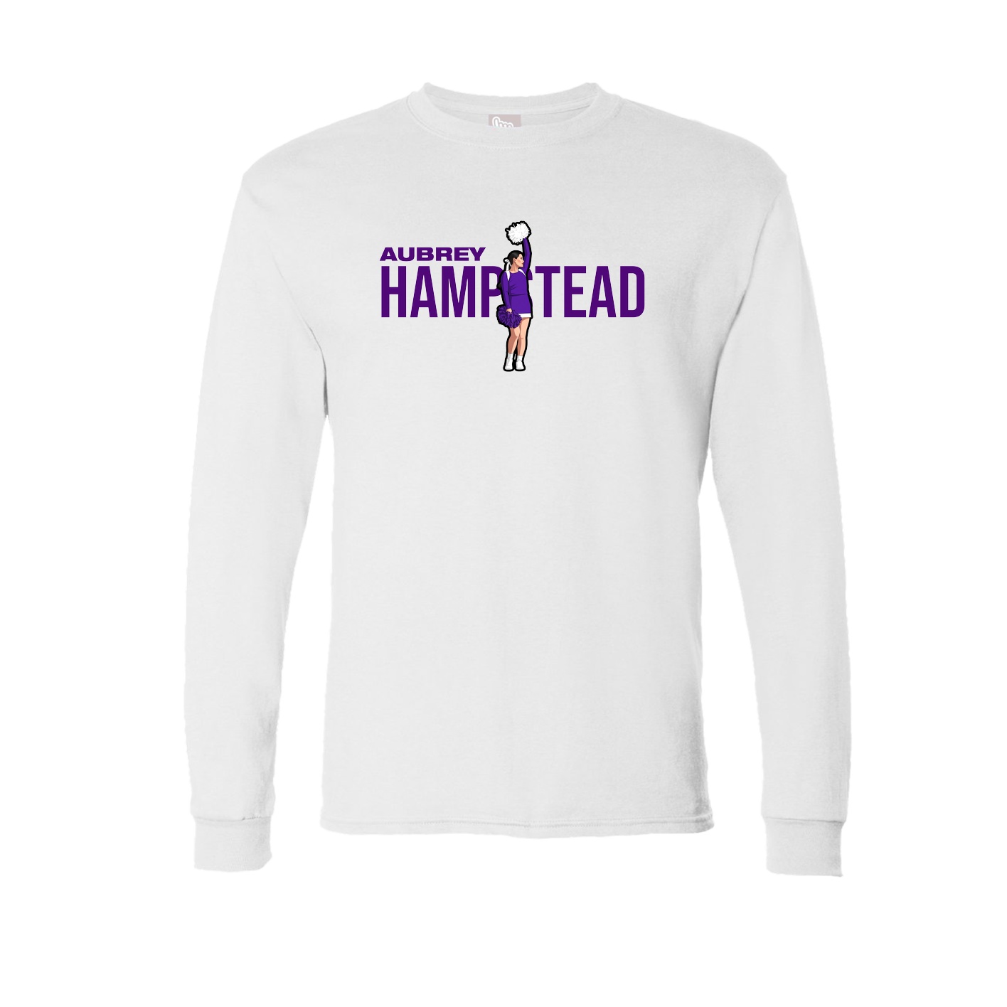 Long Sleeve Tee — Player Name in White