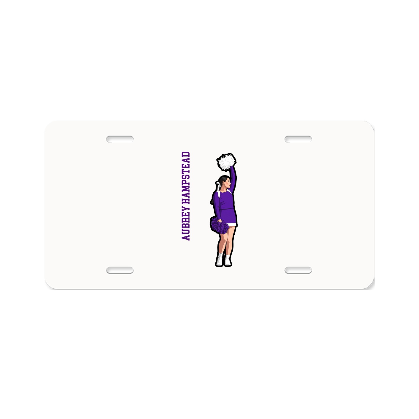 License Plate — Name Vertical in Classic
