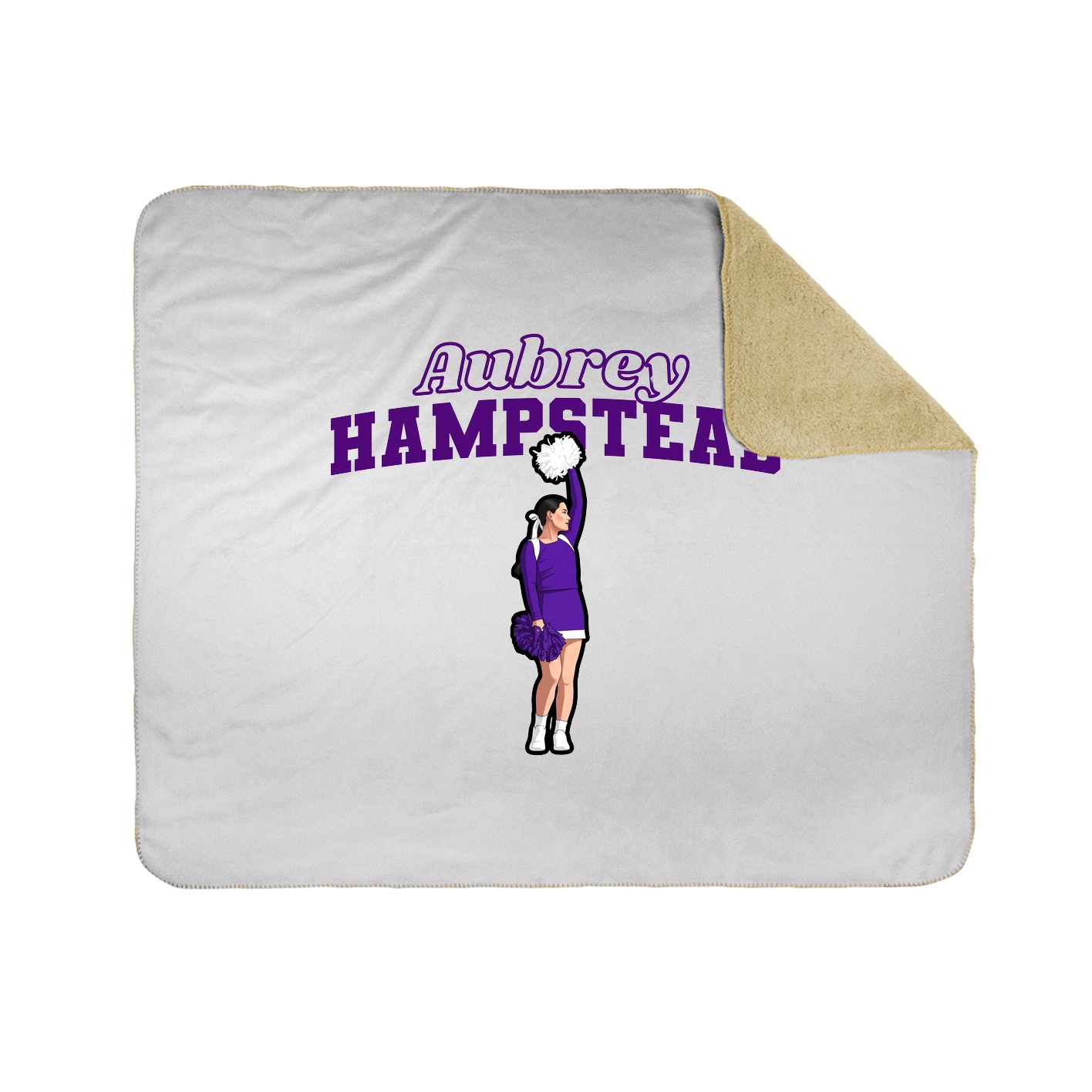 Throw Blanket — Name Arch in White