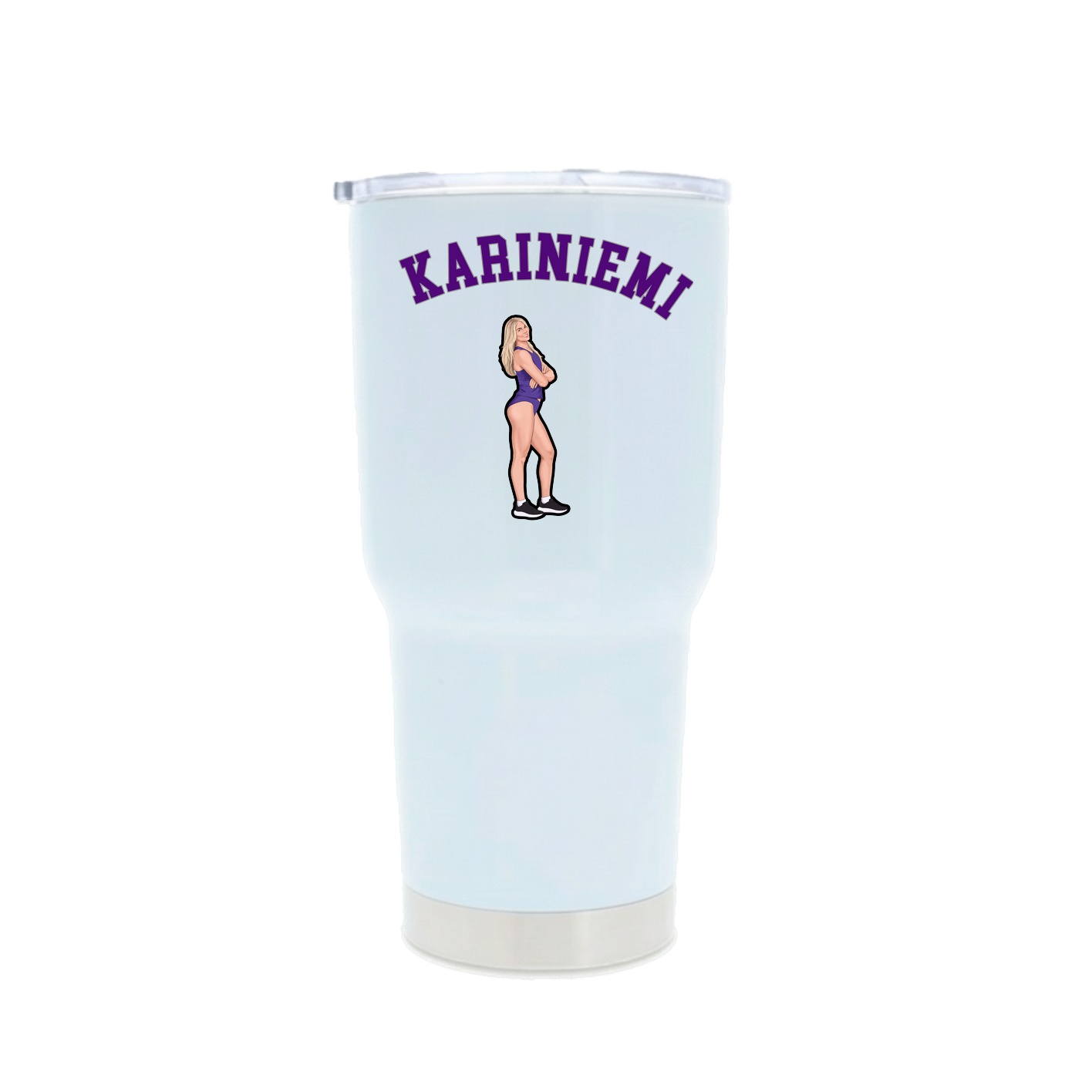 30oz Stainless Steel Tumbler — Shirsey Arch in White