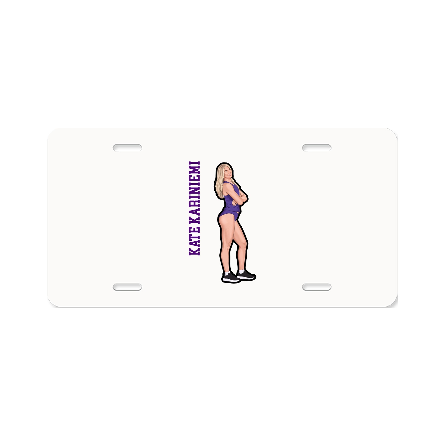 License Plate — Name Vertical in Classic