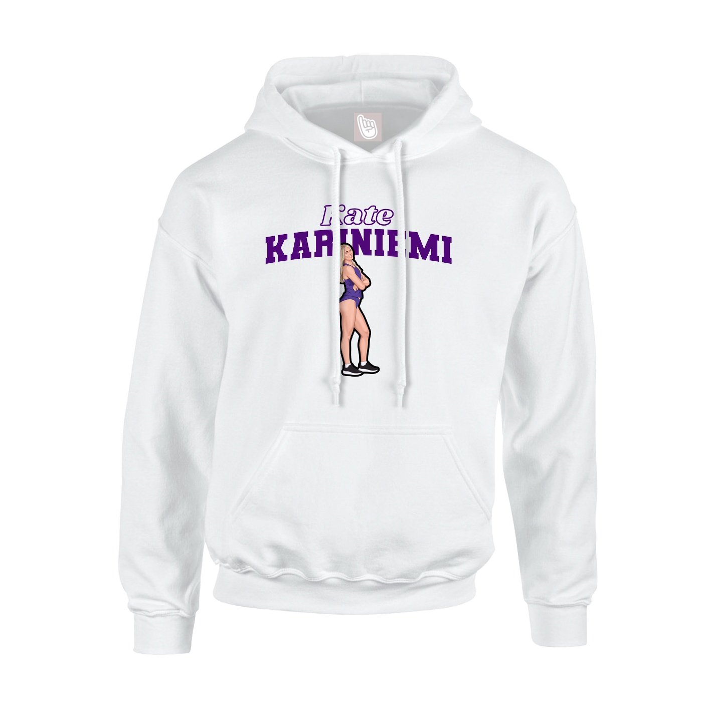 Hoodie — Name Arch in White