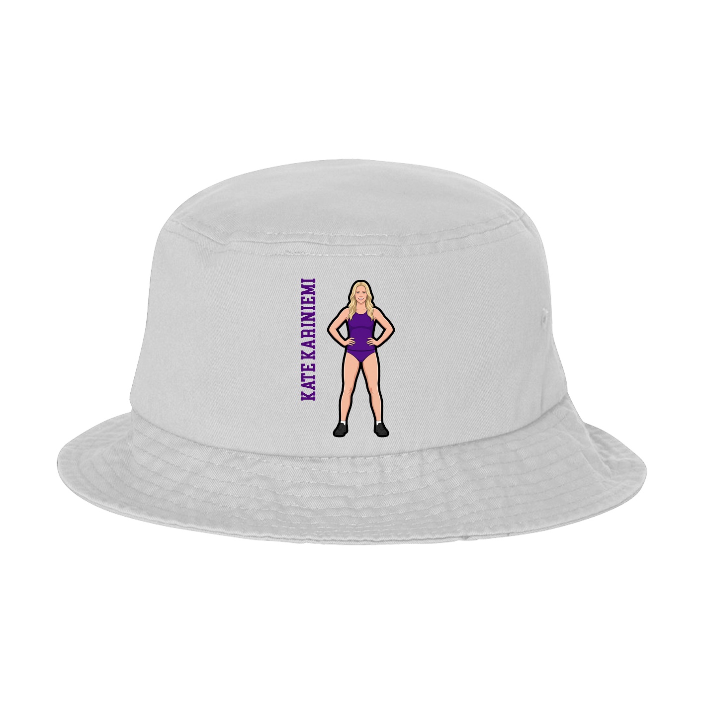 Bucket Cap — Name Vertical in White