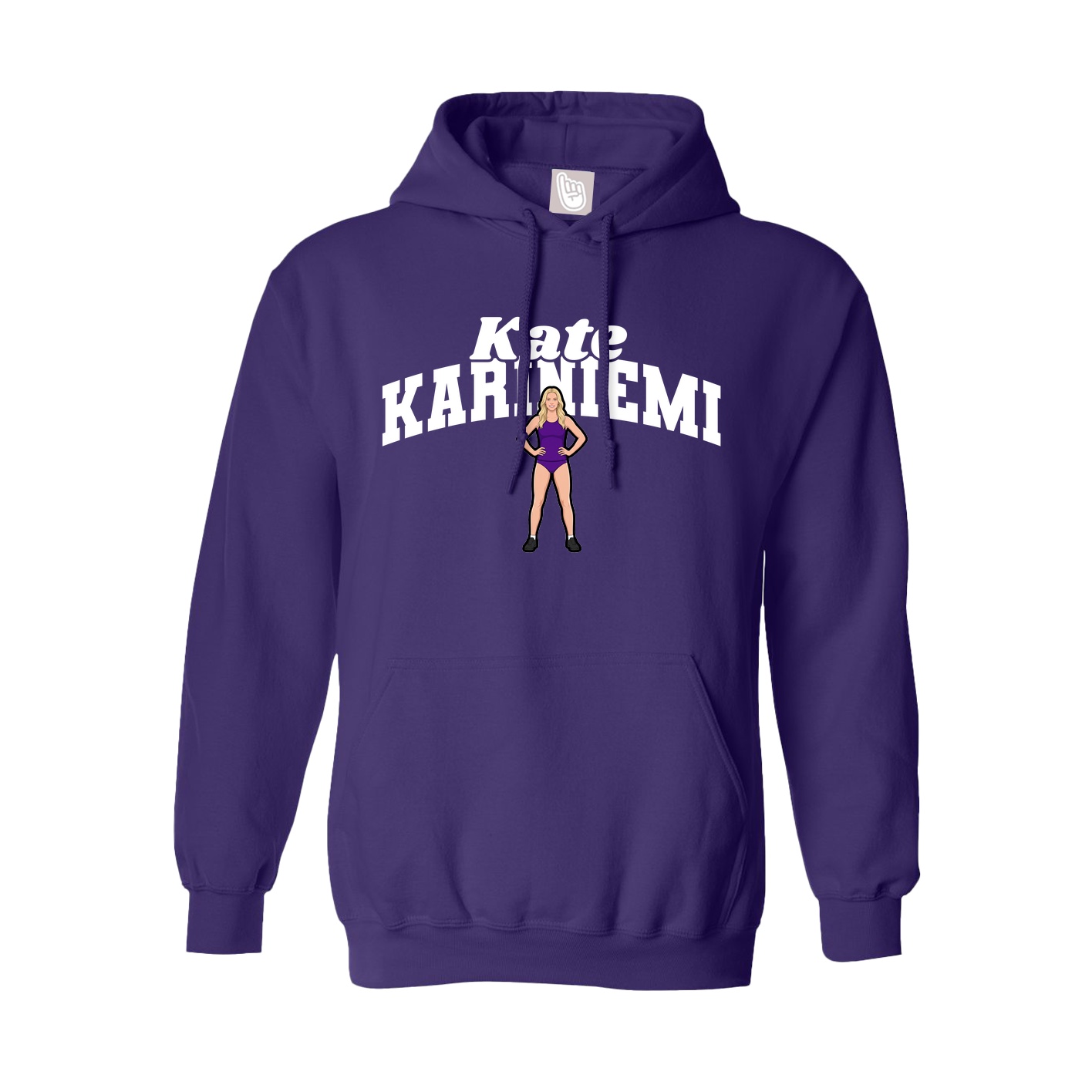 Hoodie — Signature Arch in Purple