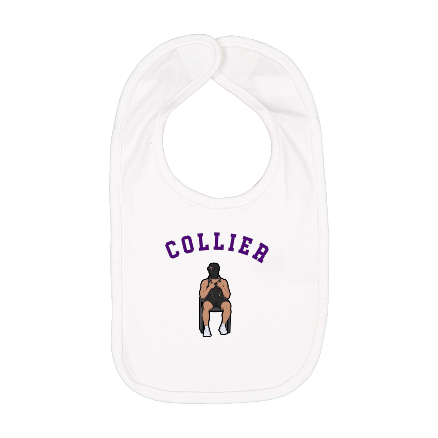 Infant Bib — Shirsey Arch in White