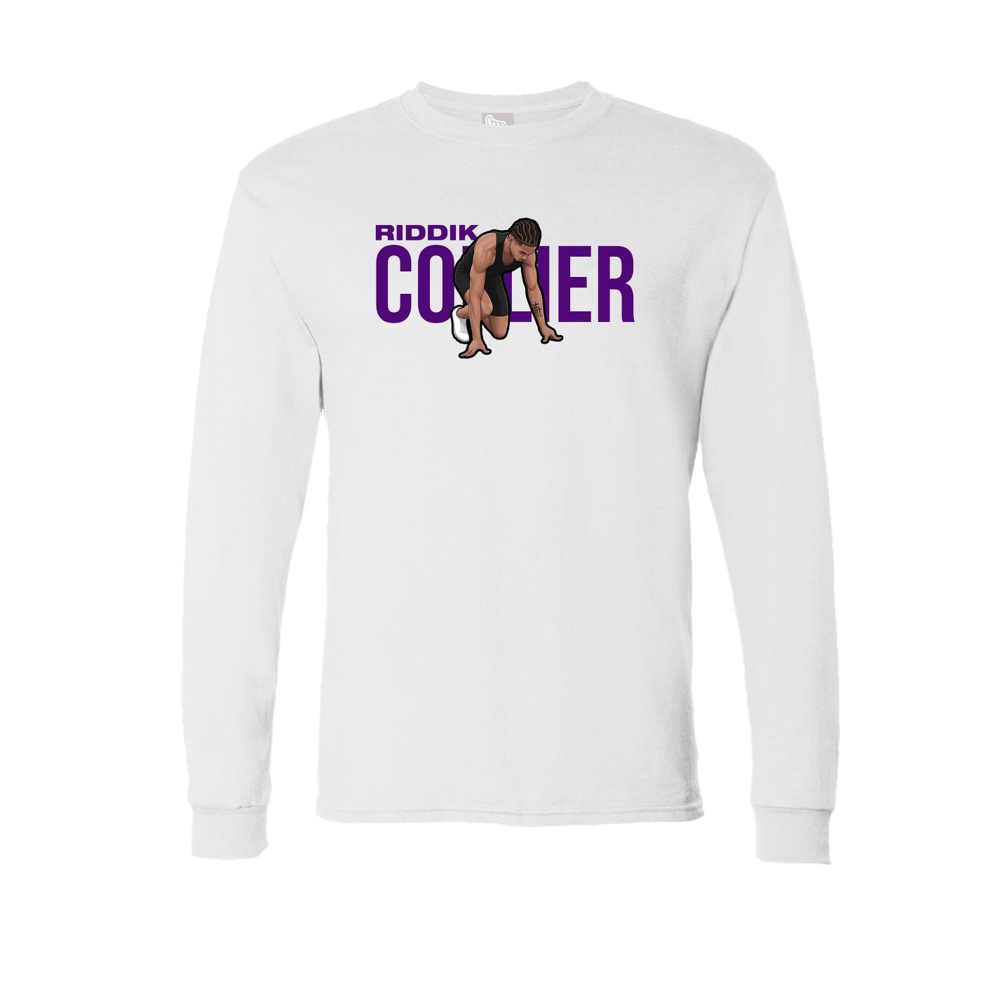 Long Sleeve Tee — Player Name in White
