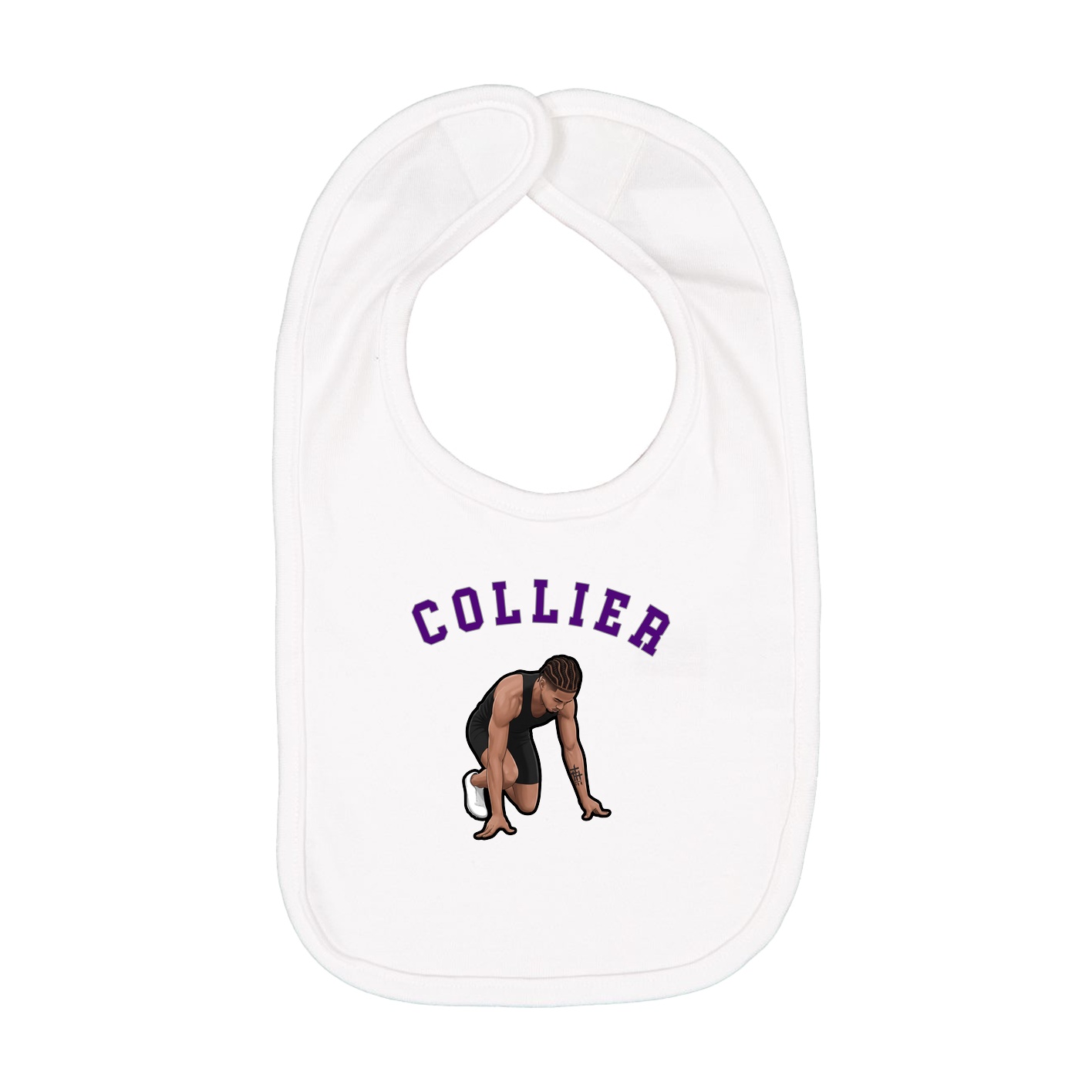 Infant Bib — Shirsey Arch in White
