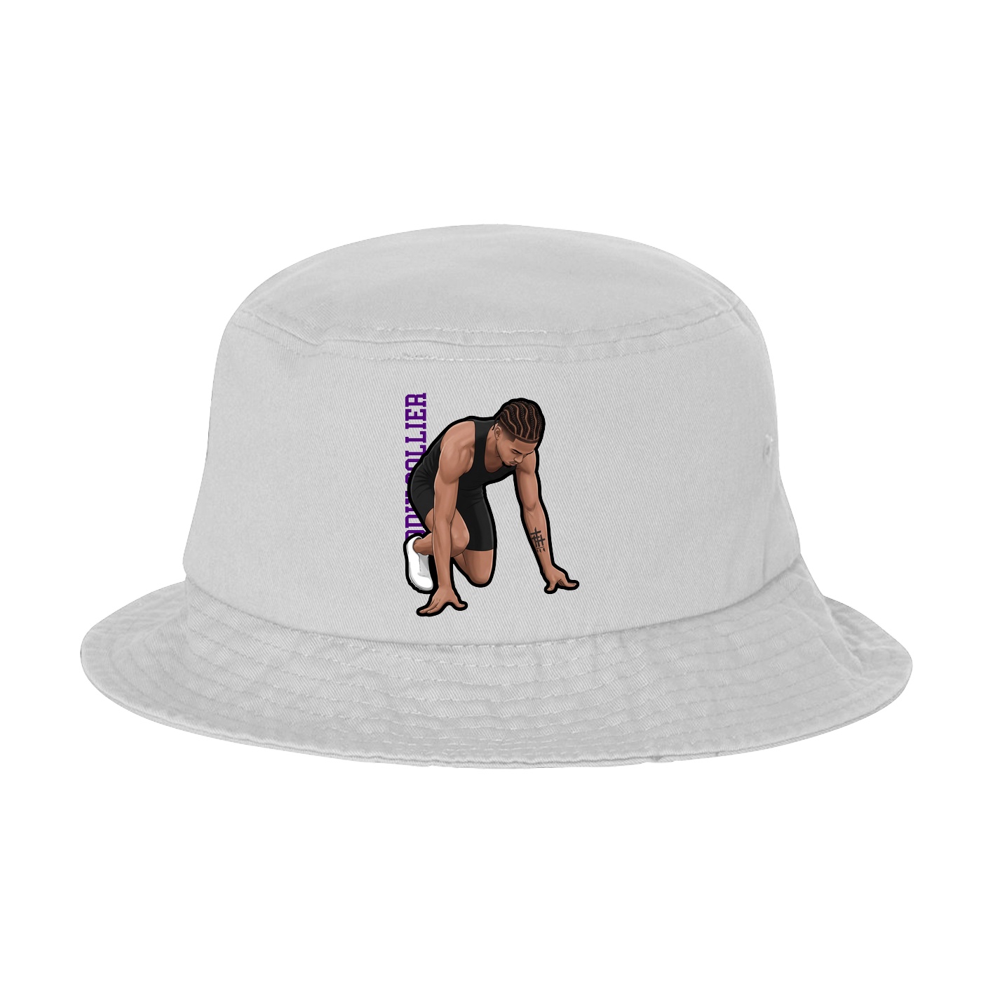 Bucket Cap — Name Vertical in White
