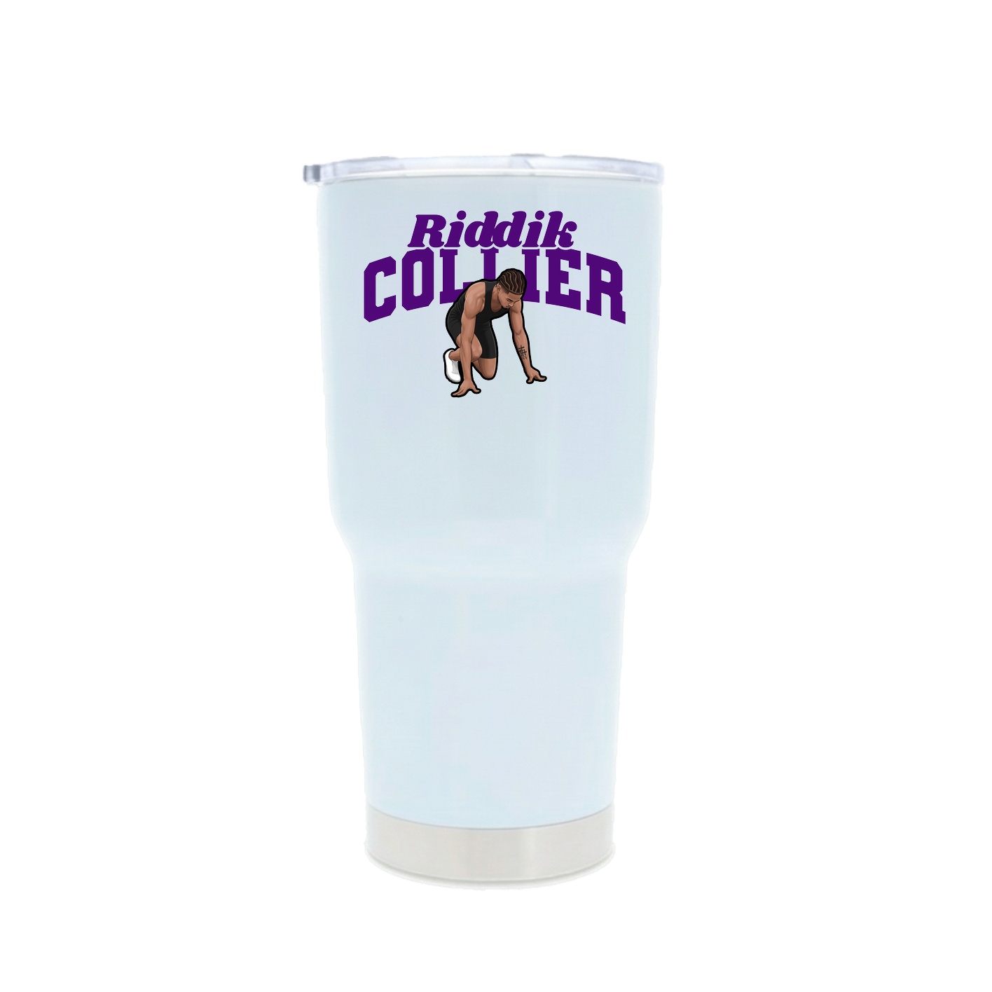 30oz Stainless Steel Tumbler — Signature Arch in White