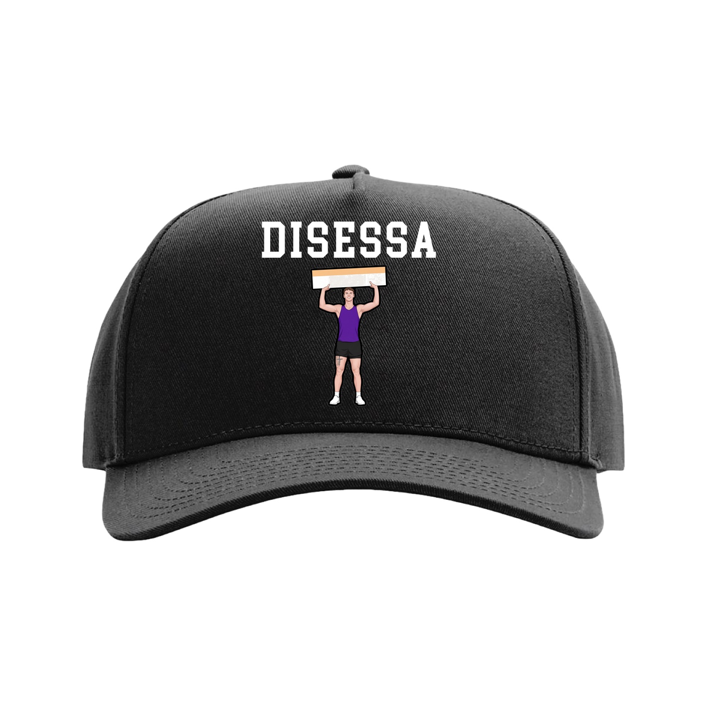 Full Fabric Five-Panel Champ Cap — Shirsey in Black