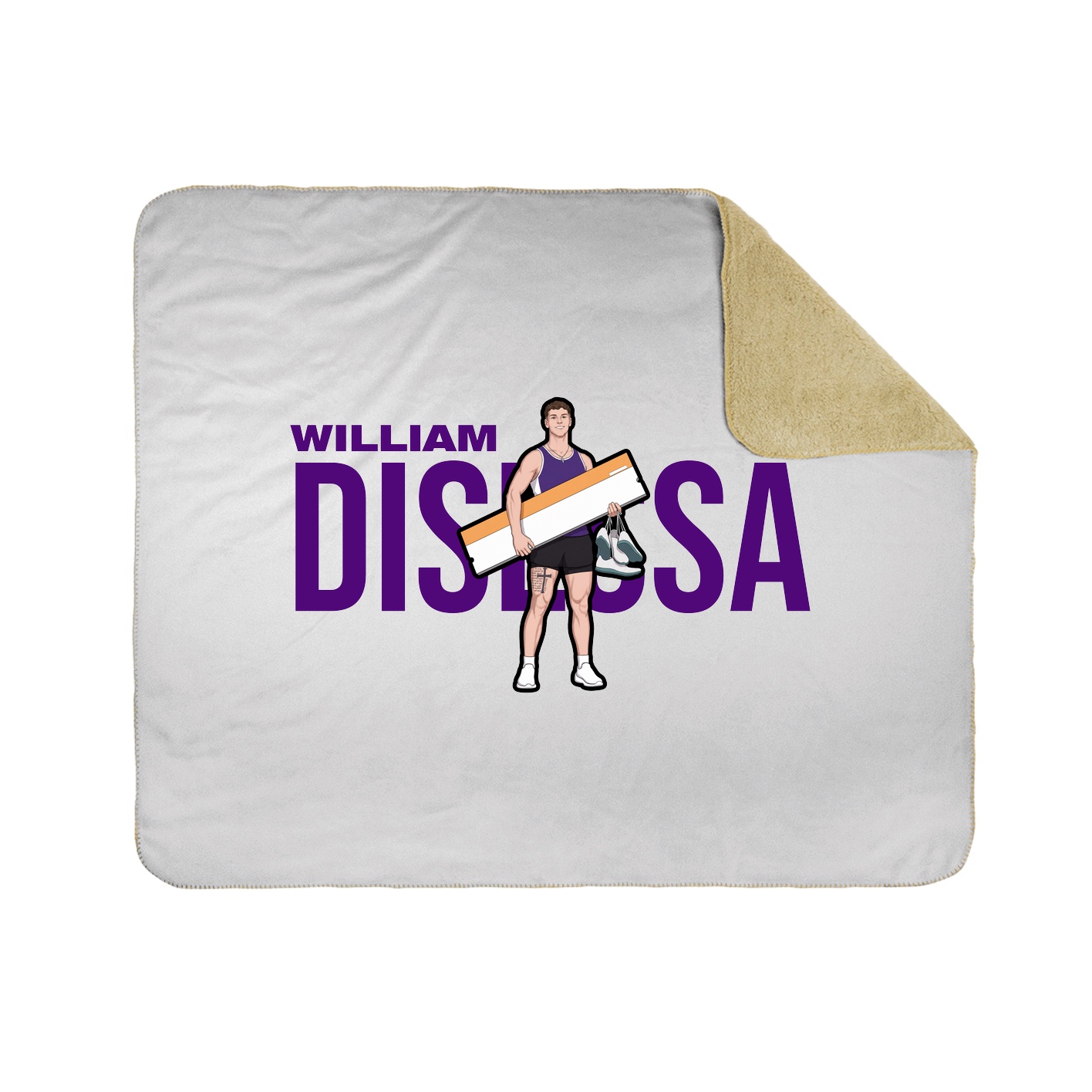 Throw Blanket — Player Name in White