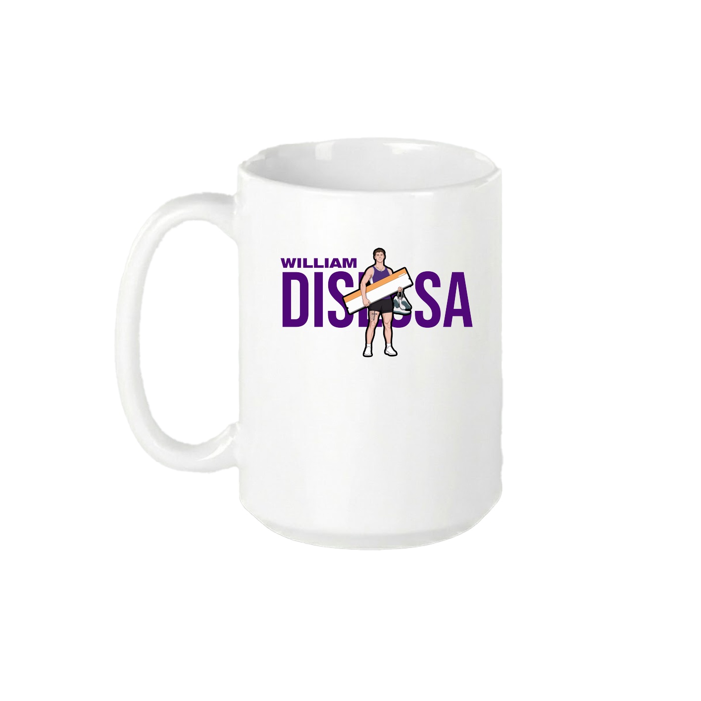 15oz Coffee Mug — Player Name in White
