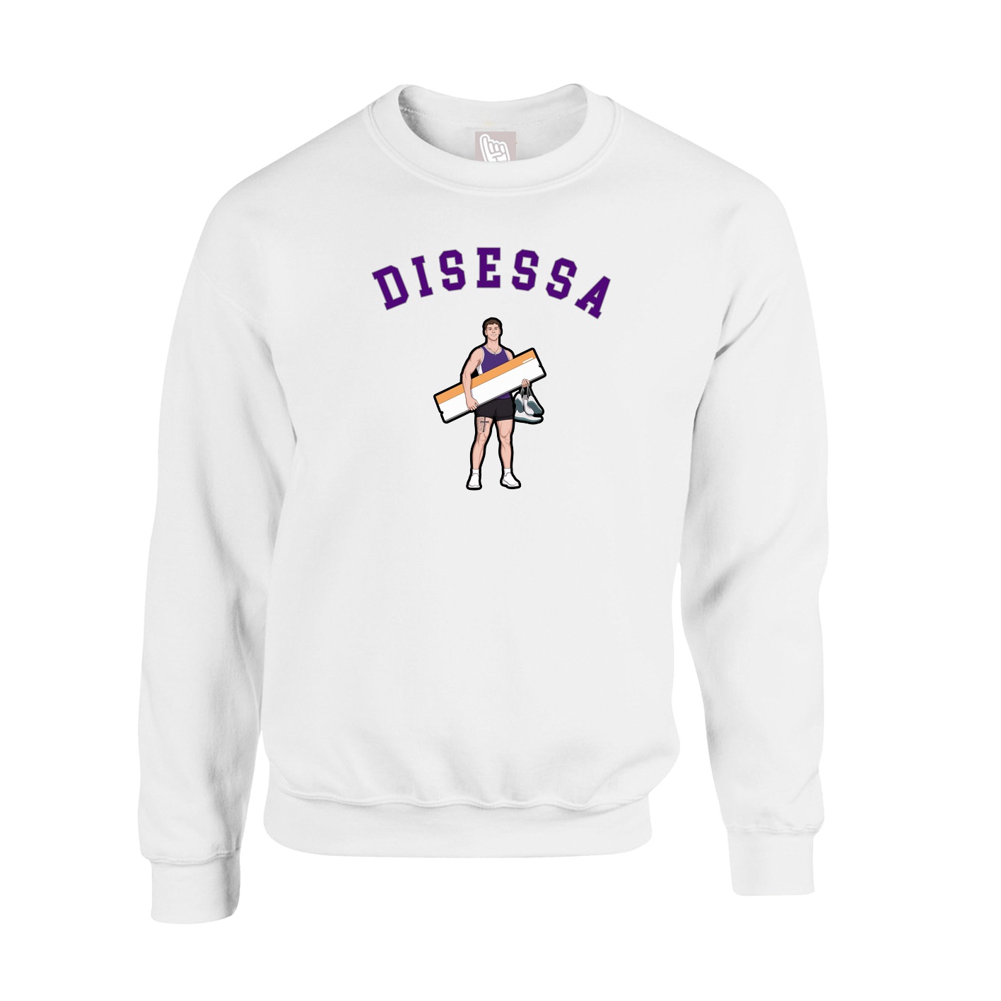 Fleece Crew — Shirsey Arch in White