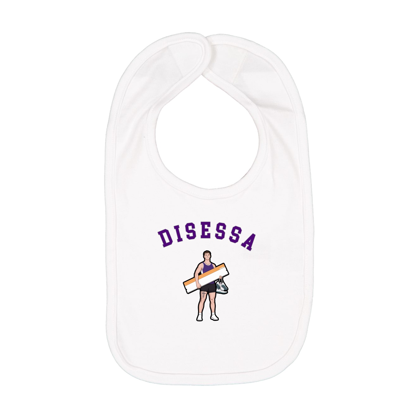 Infant Bib — Shirsey Arch in White