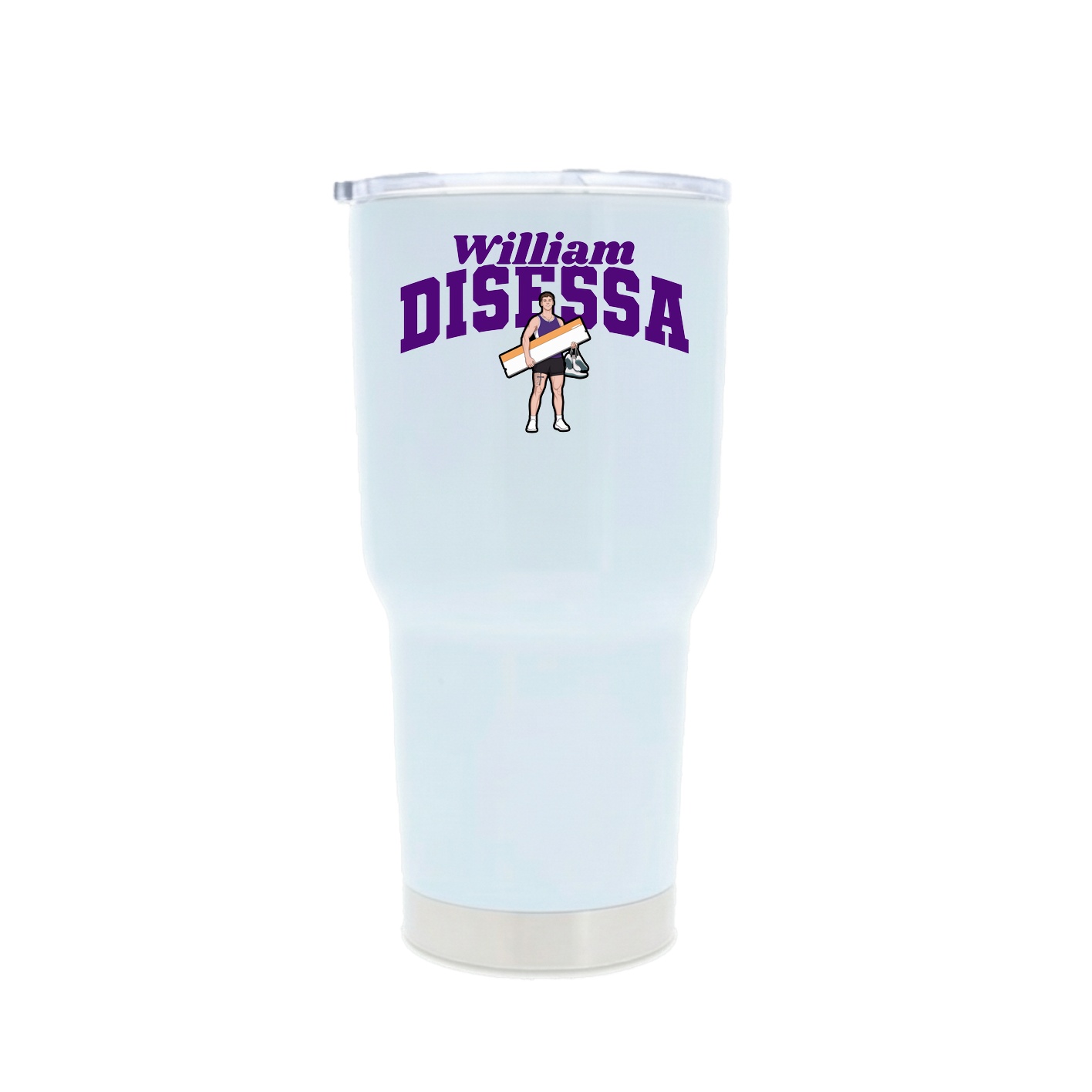 30oz Stainless Steel Tumbler — Signature Arch in White
