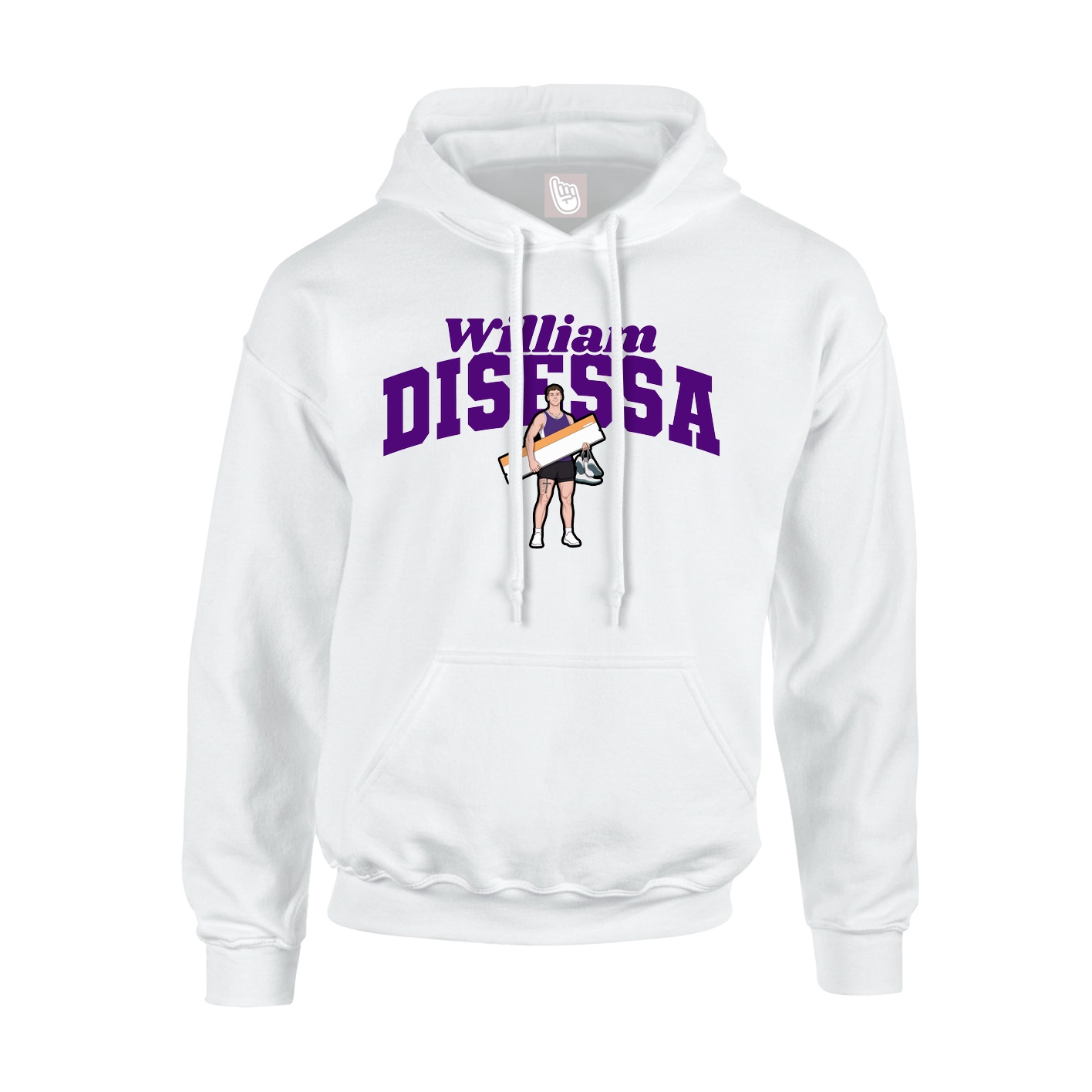 Youth Hoodie — Signature Arch in White