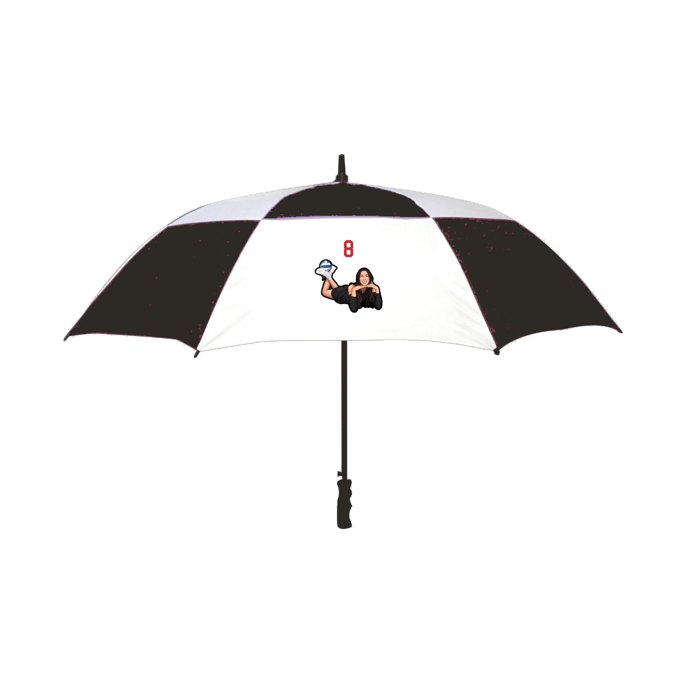 Golf Umbrella — Number Top in Black
